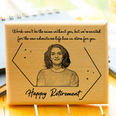 Customized Happy Retirement Engraved Wooden Photo Frame Gift For Retirement