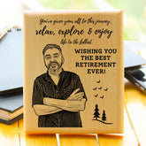 Personalized Best Retirement Ever Engraved Wooden Photo Frame Gift For Retirement