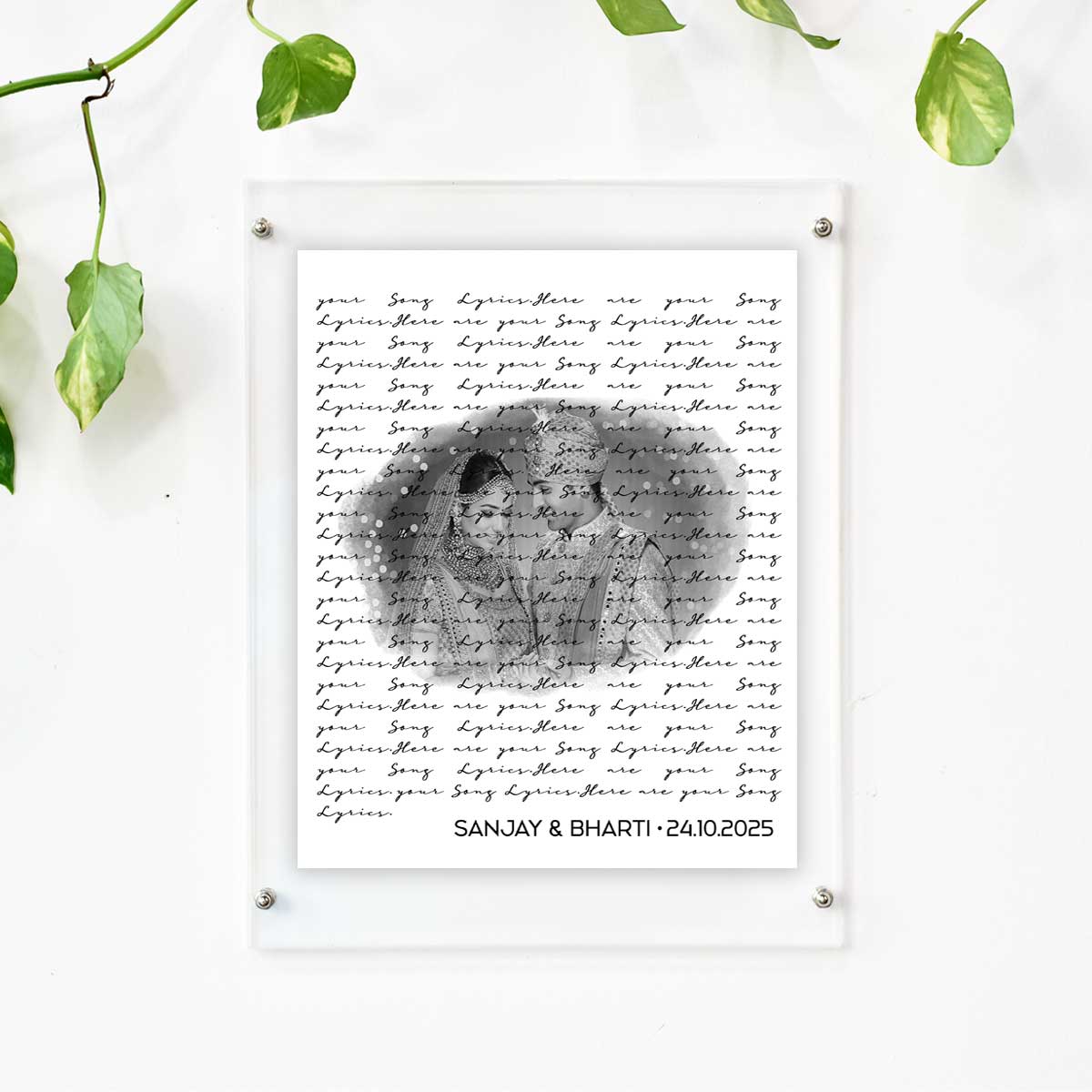 Our Song – Personalised Our Lyrics Frame