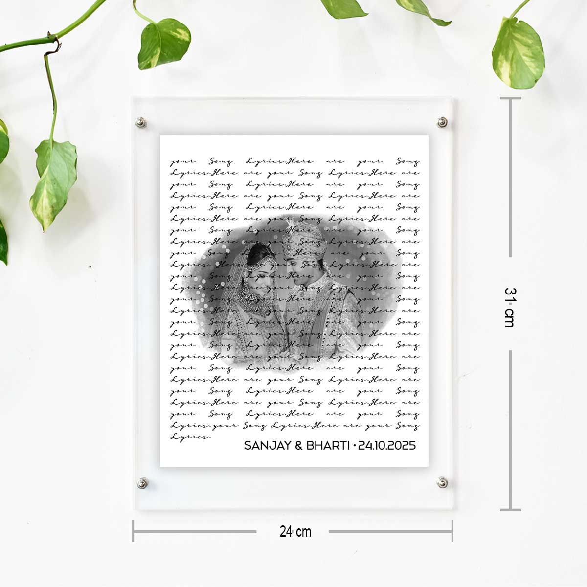 Our Song – Personalised Our Lyrics Frame