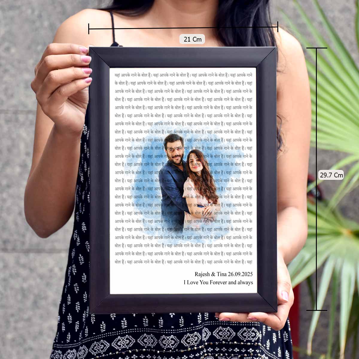 Personalized Photo & Song Lyrics Frame – Custom Wall Art Keepsake