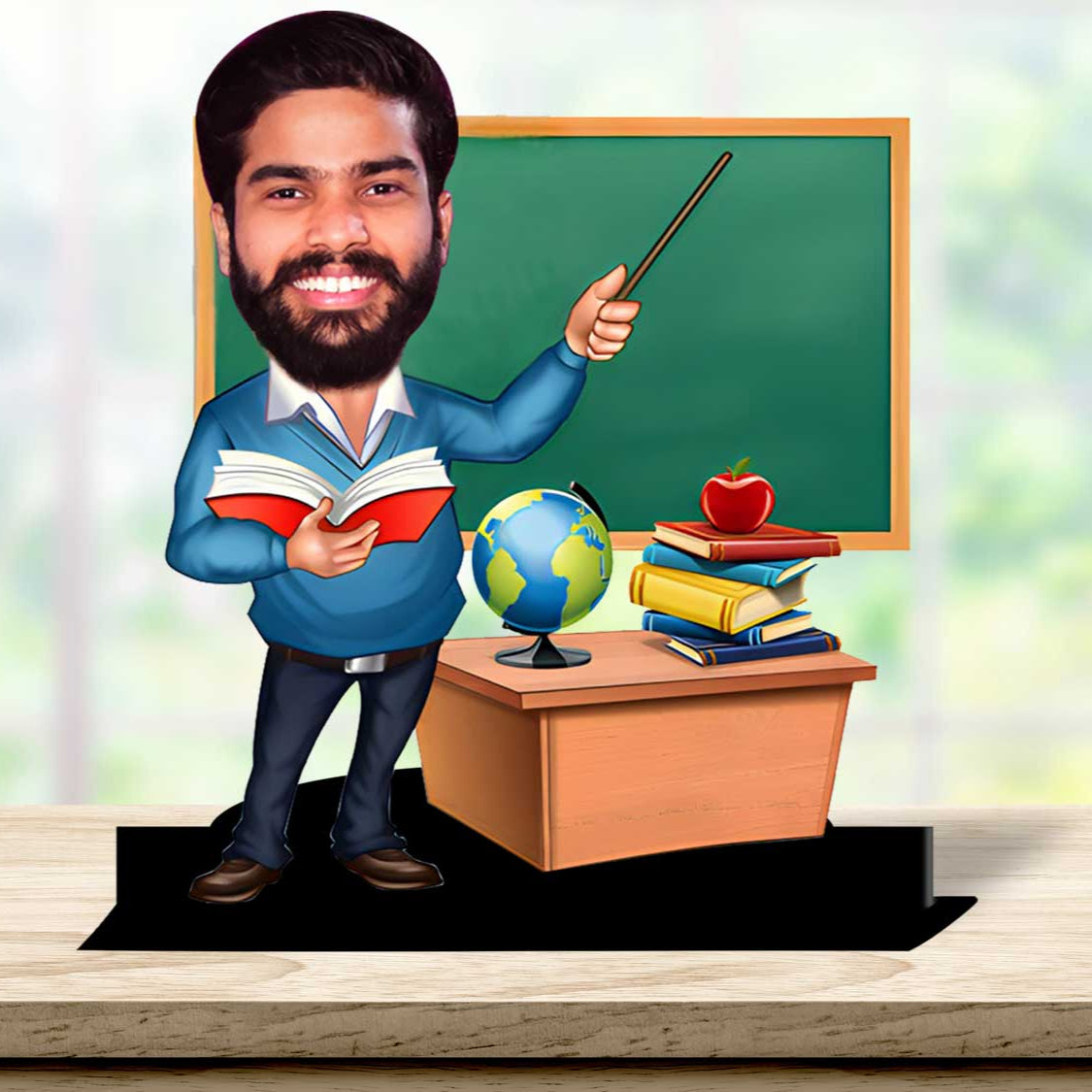 Personalised Caricature Gift for Teacher (Male)