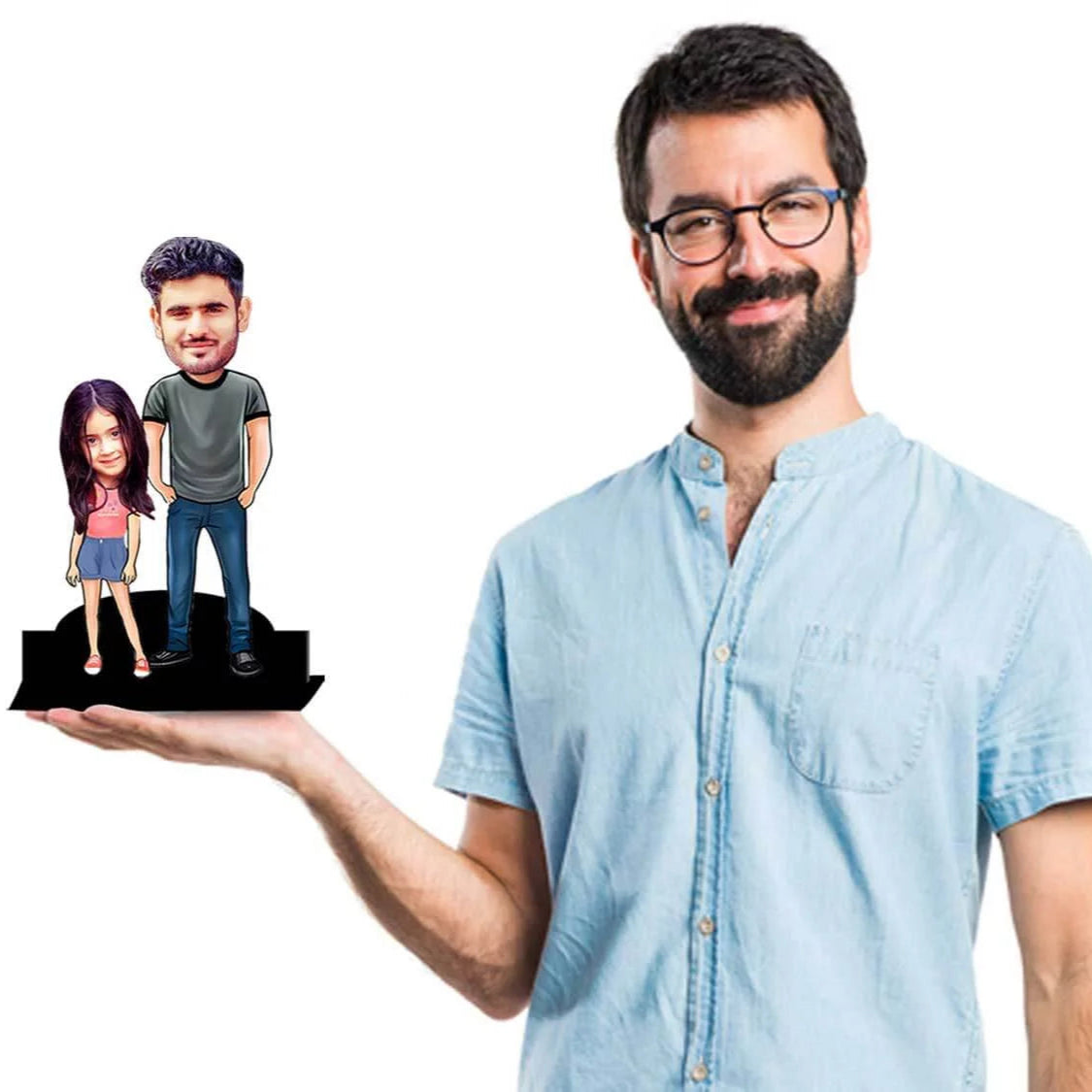 Custom Father Daughter Caricature – Unique Gift for Daughters