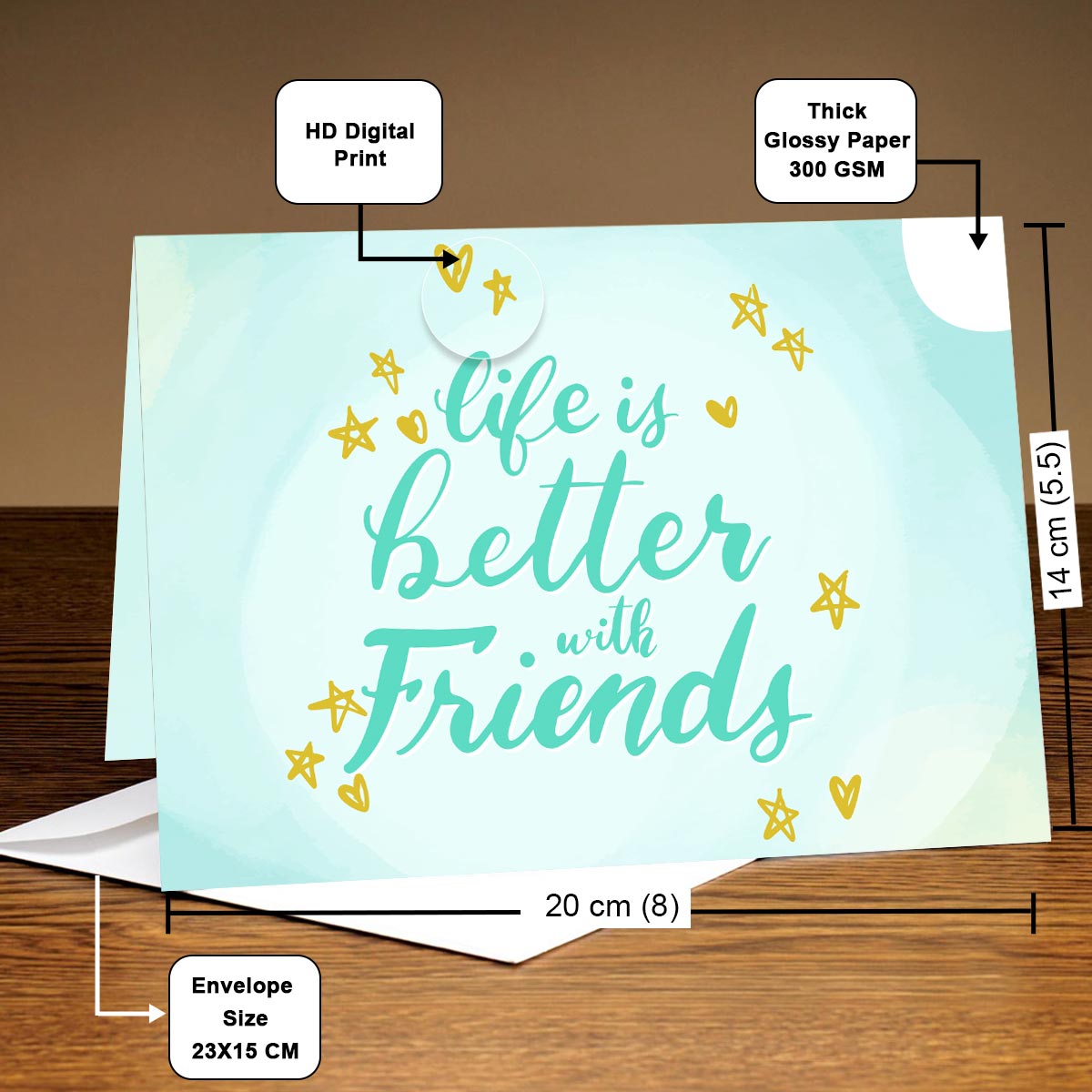 Life is Better with Friends Greeting Cards