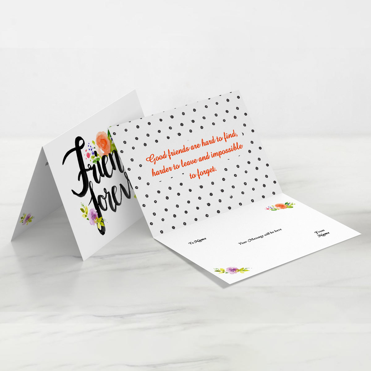 Personalised Friends Forever Greeting Card