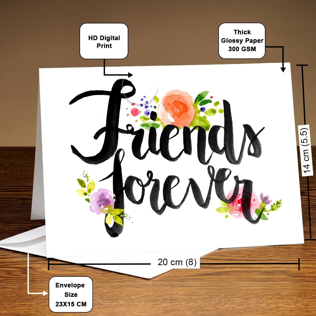 Personalised Friends Forever Greeting Card