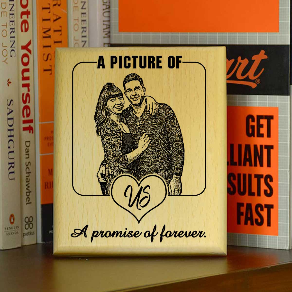 A Promise of Forever – Personalised Wooden Engraved Plaque