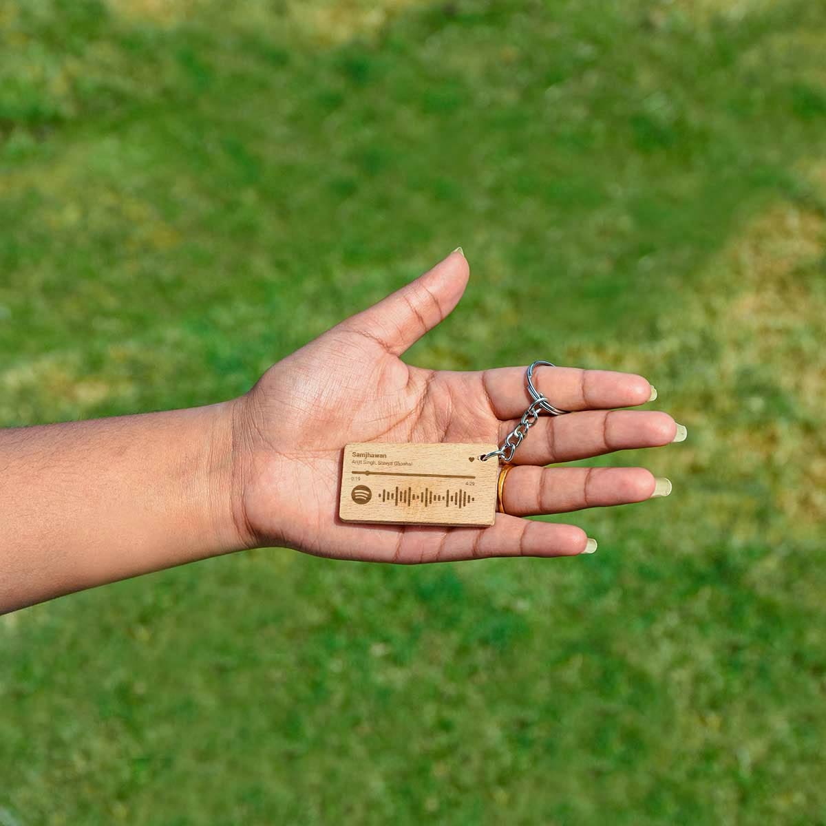 Personalised Spotify Code Song Wooden Keychain