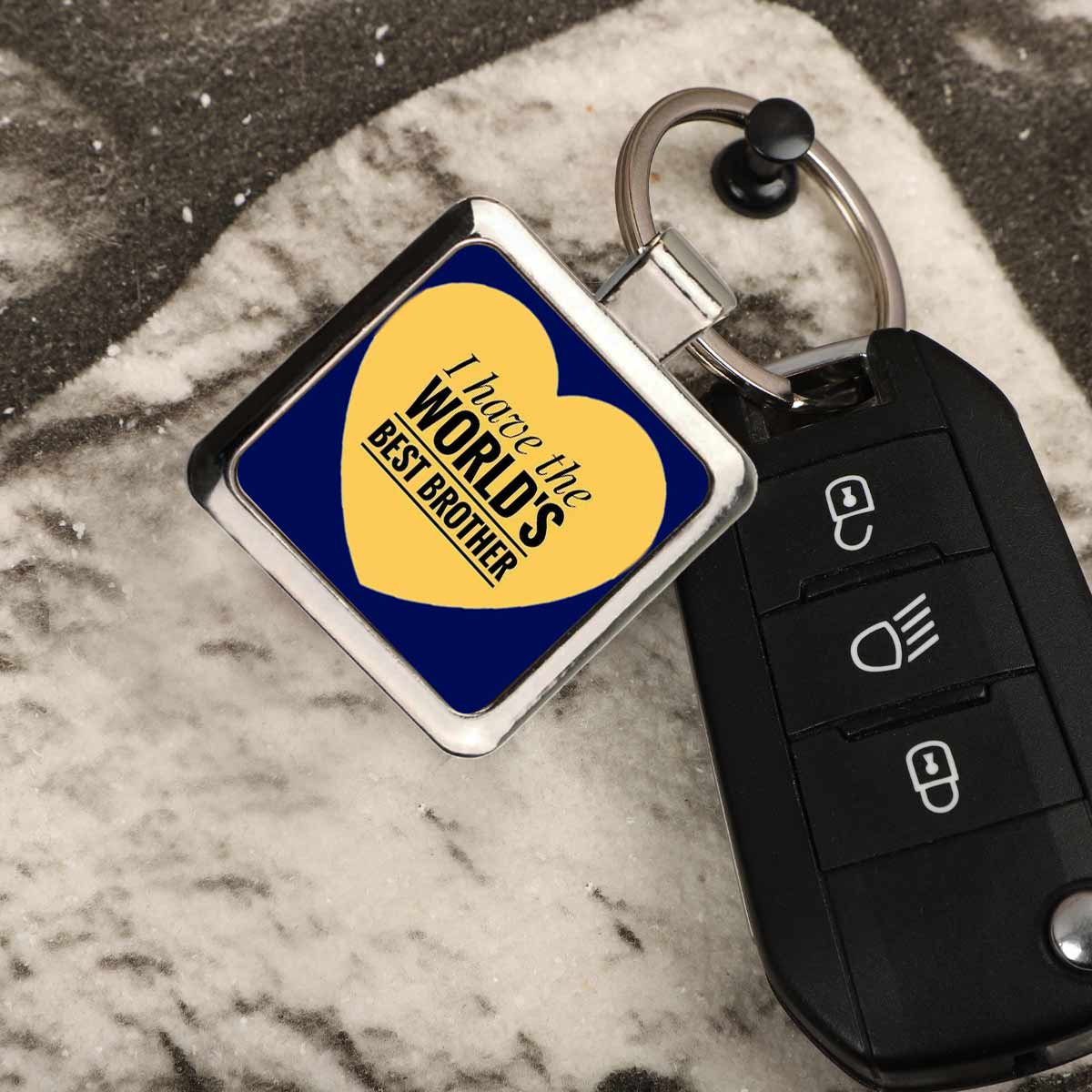 I have the World's Best Brother Metal Keychain