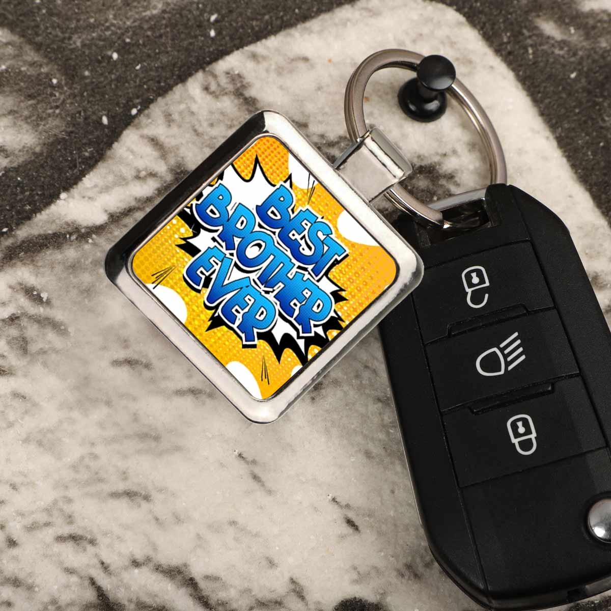 Best Brother Ever Metal Keychain
