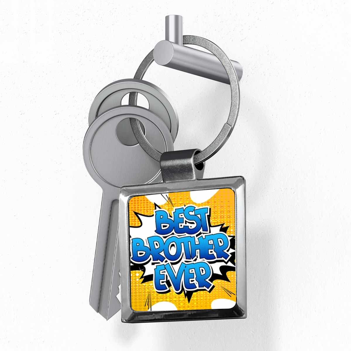 Best Brother Ever Metal Keychain