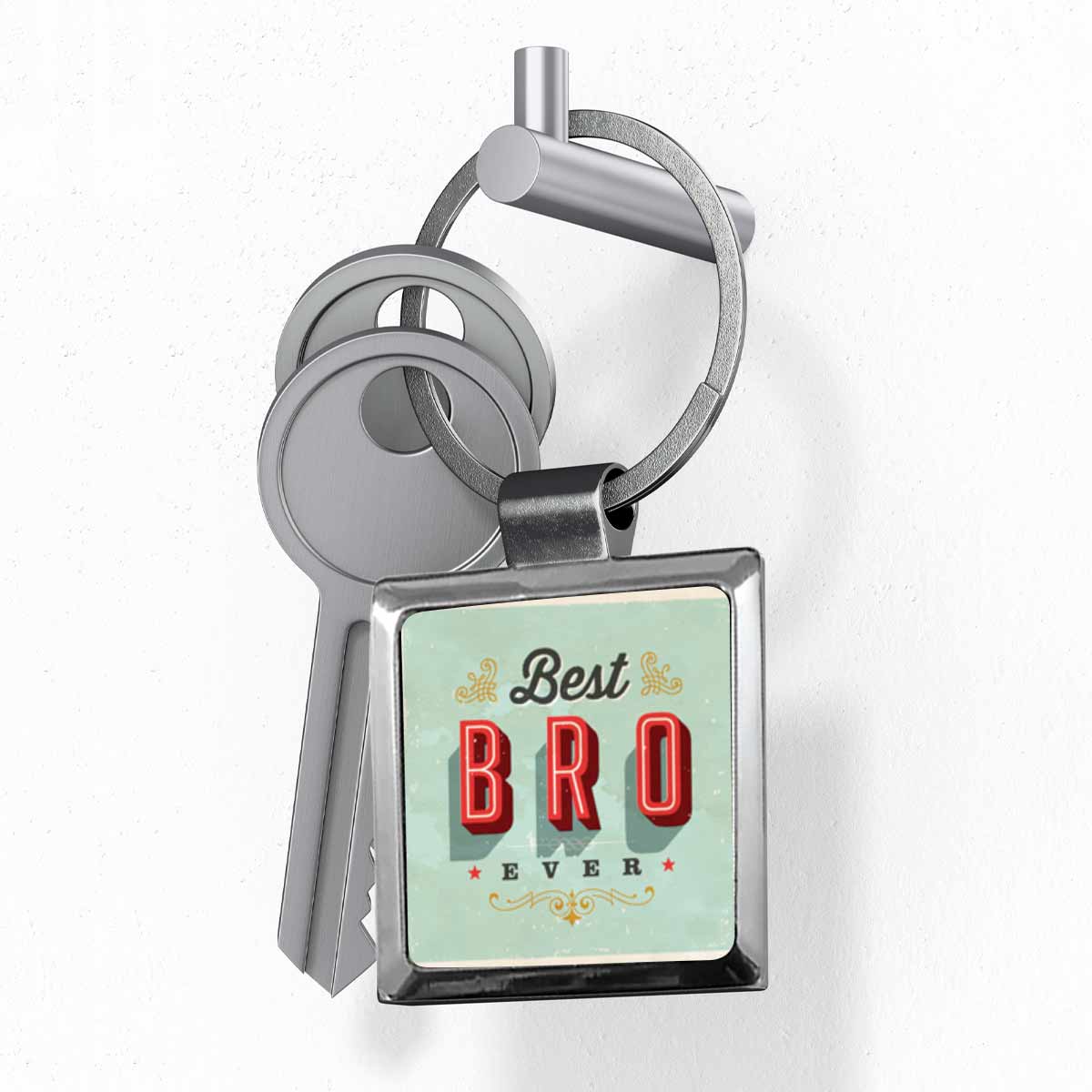 Best Ever Bro Metal Keychain