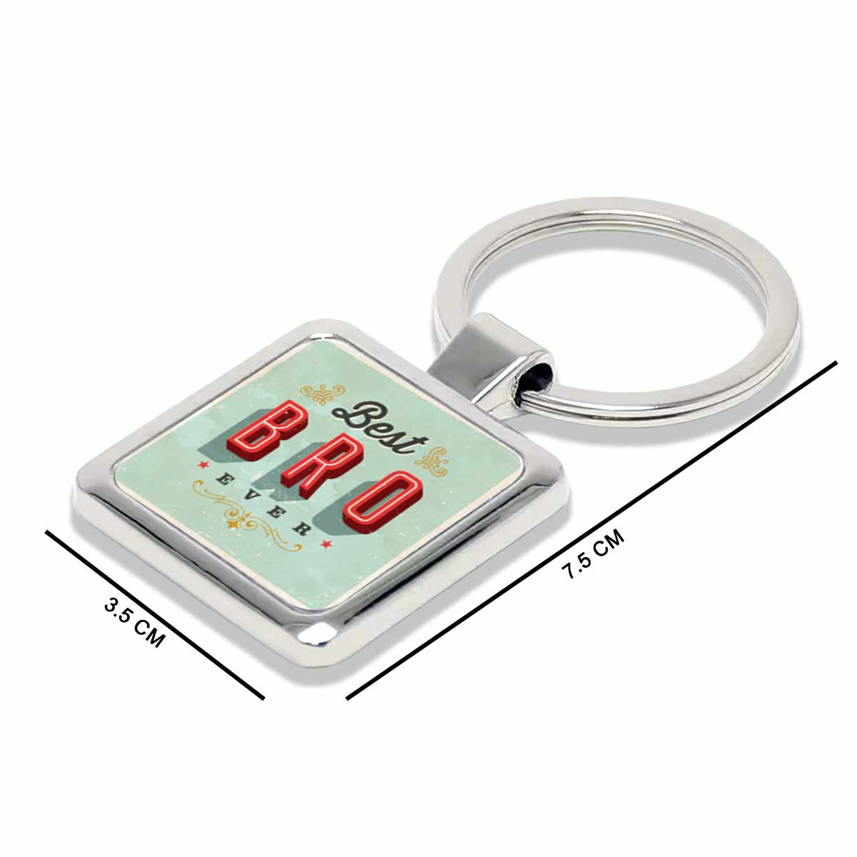 Best Ever Bro Metal Keychain
