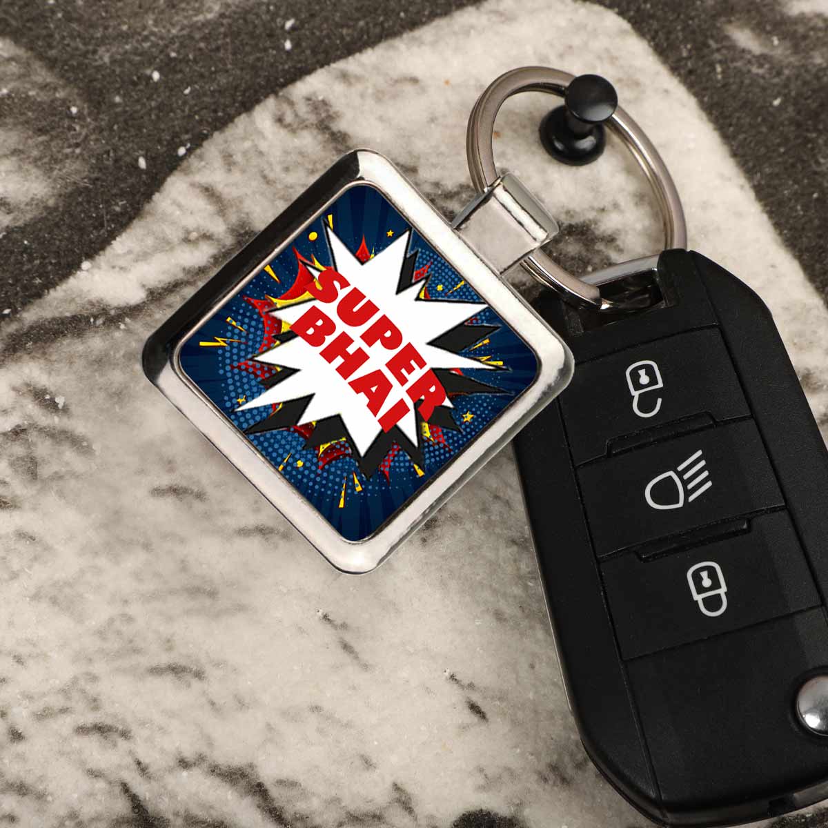 Super Bhai Metal Keychain