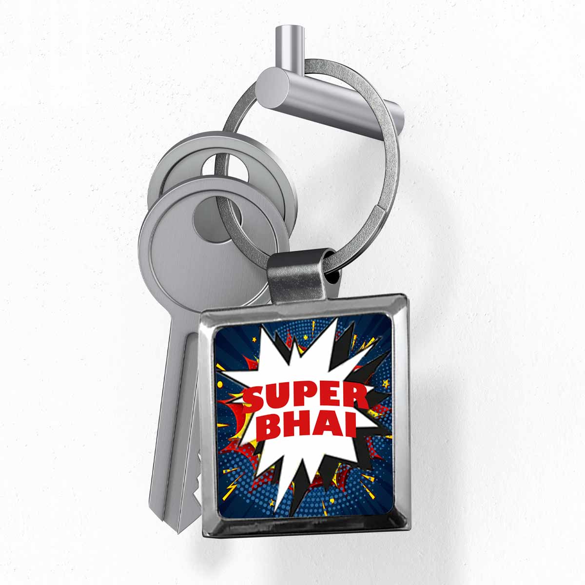 Super Bhai Metal Keychain