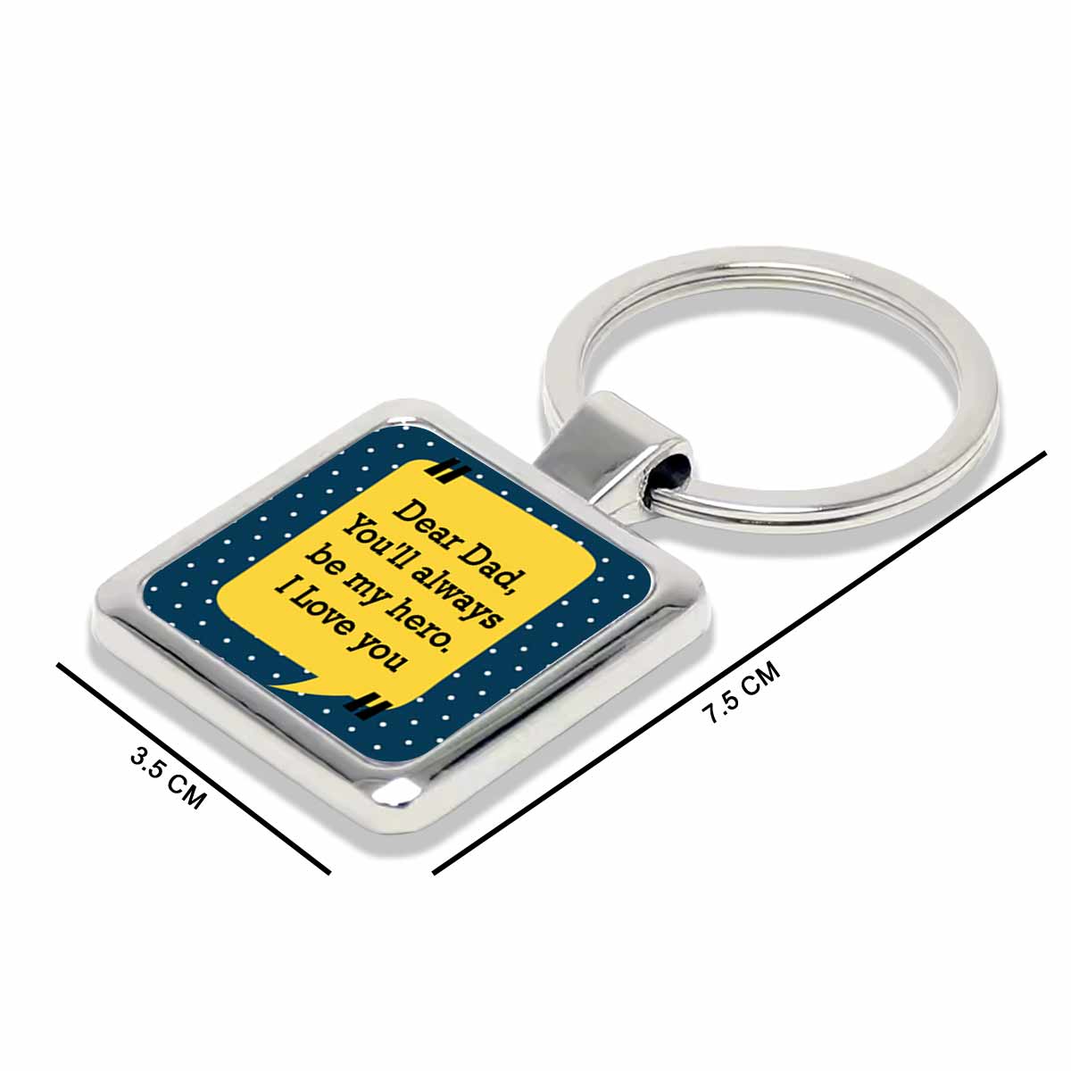 Dear Dad Metal Keychain