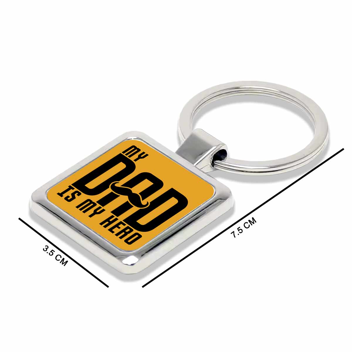 My Hero My Dad Metal Keychain