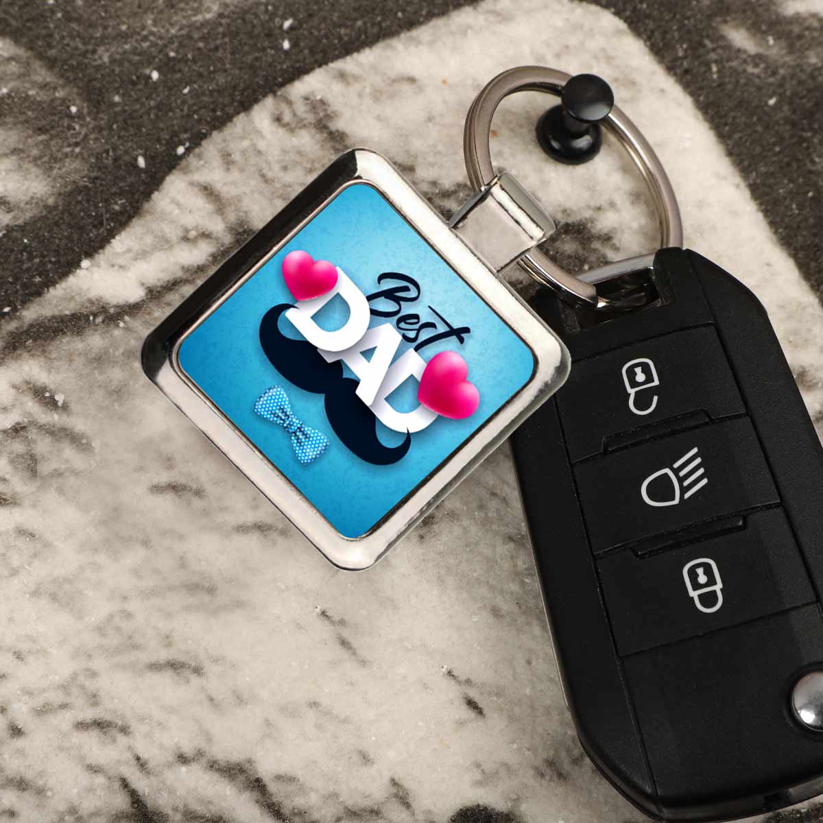 Best Dad Metal Keychain