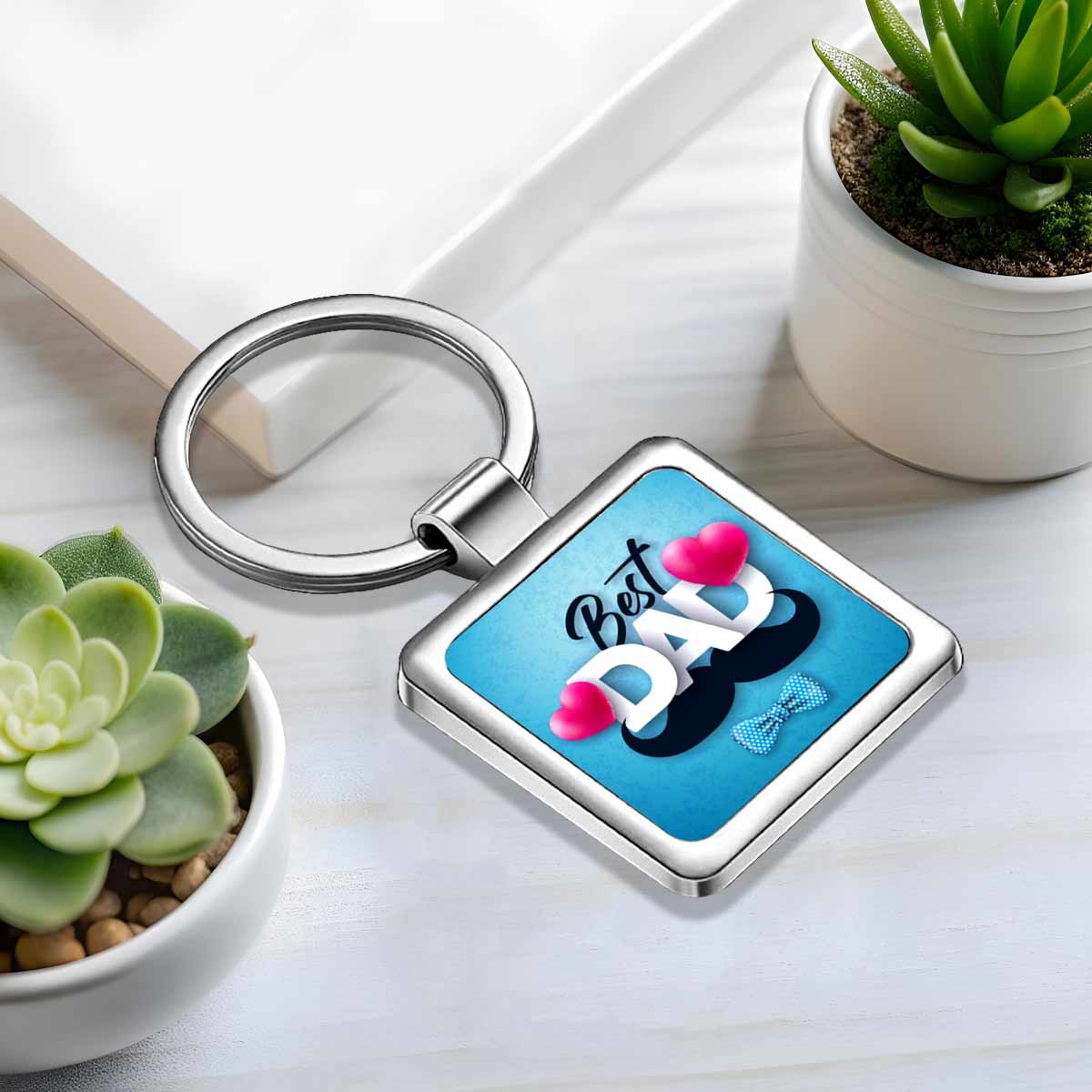 Best Dad Metal Keychain