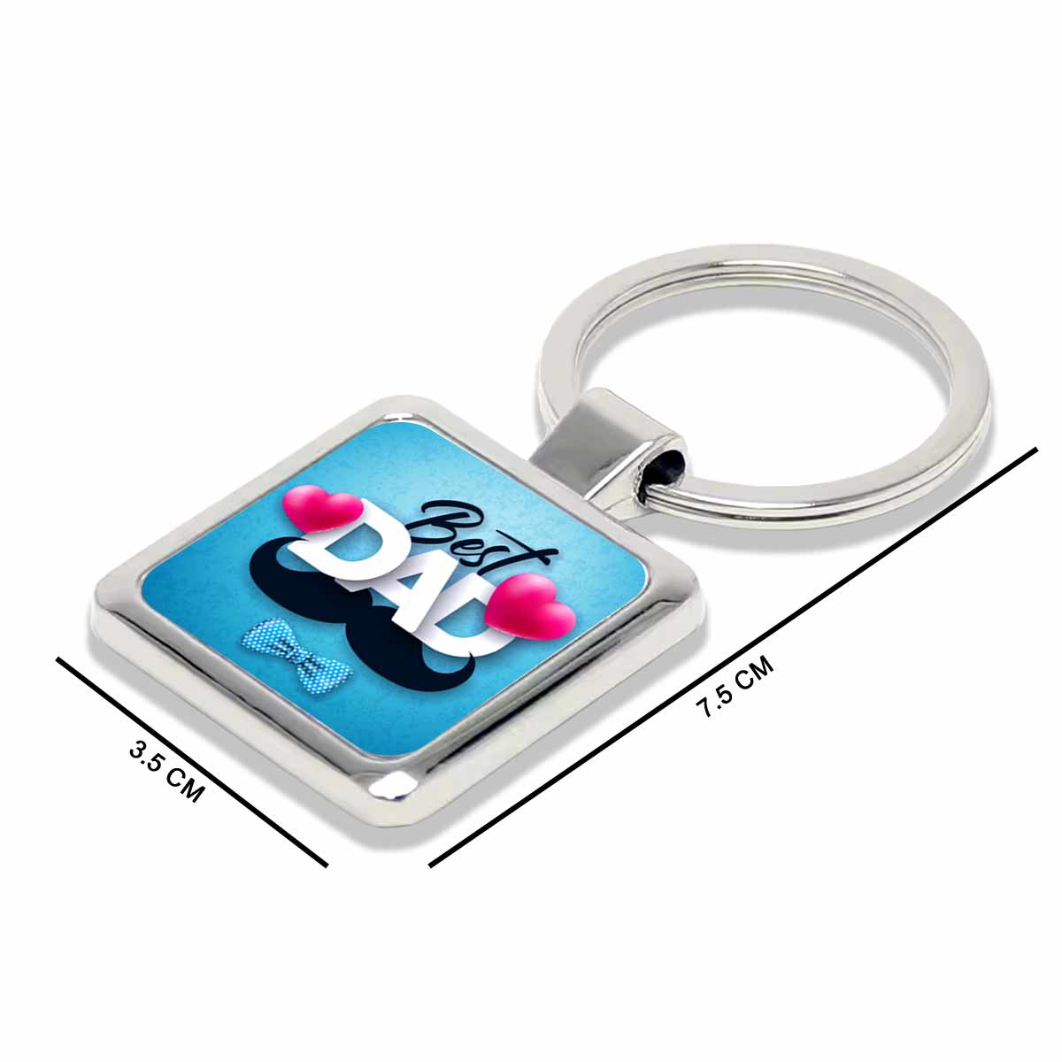 Best Dad Metal Keychain