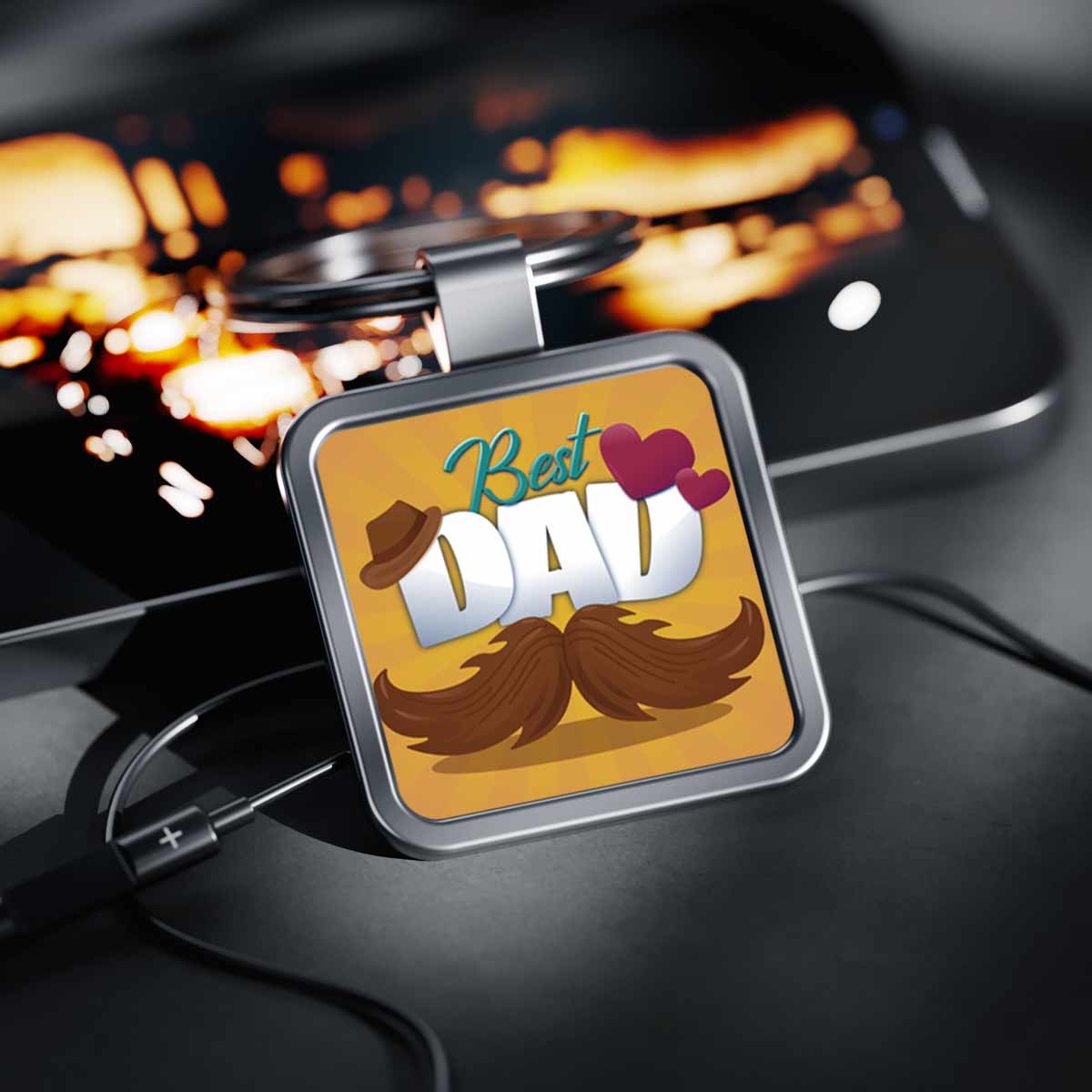 Best Daddy Metal Keychain