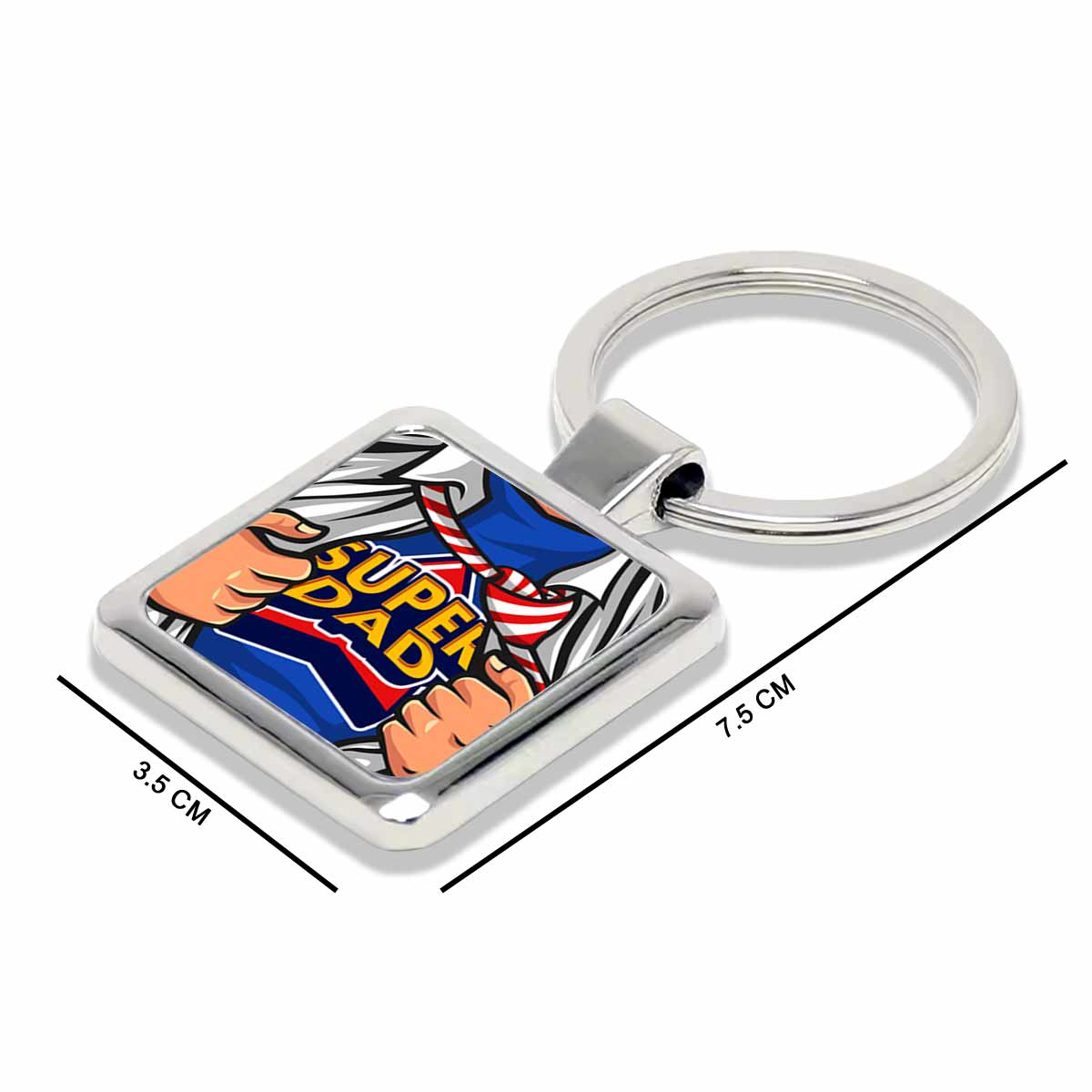 SuperDad Metal Keychain