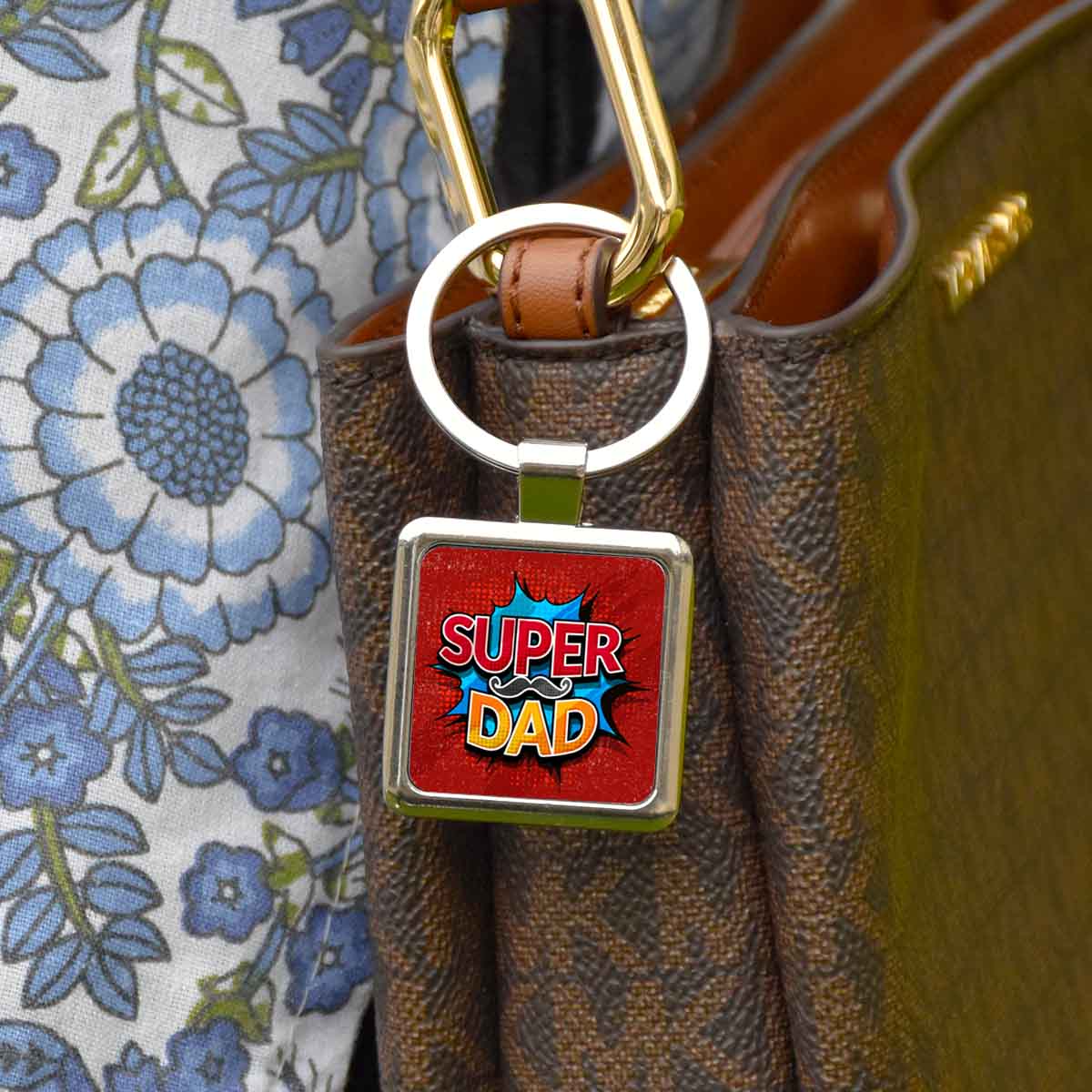 My Super Dad Metal Keychain Gift for Fahter_1