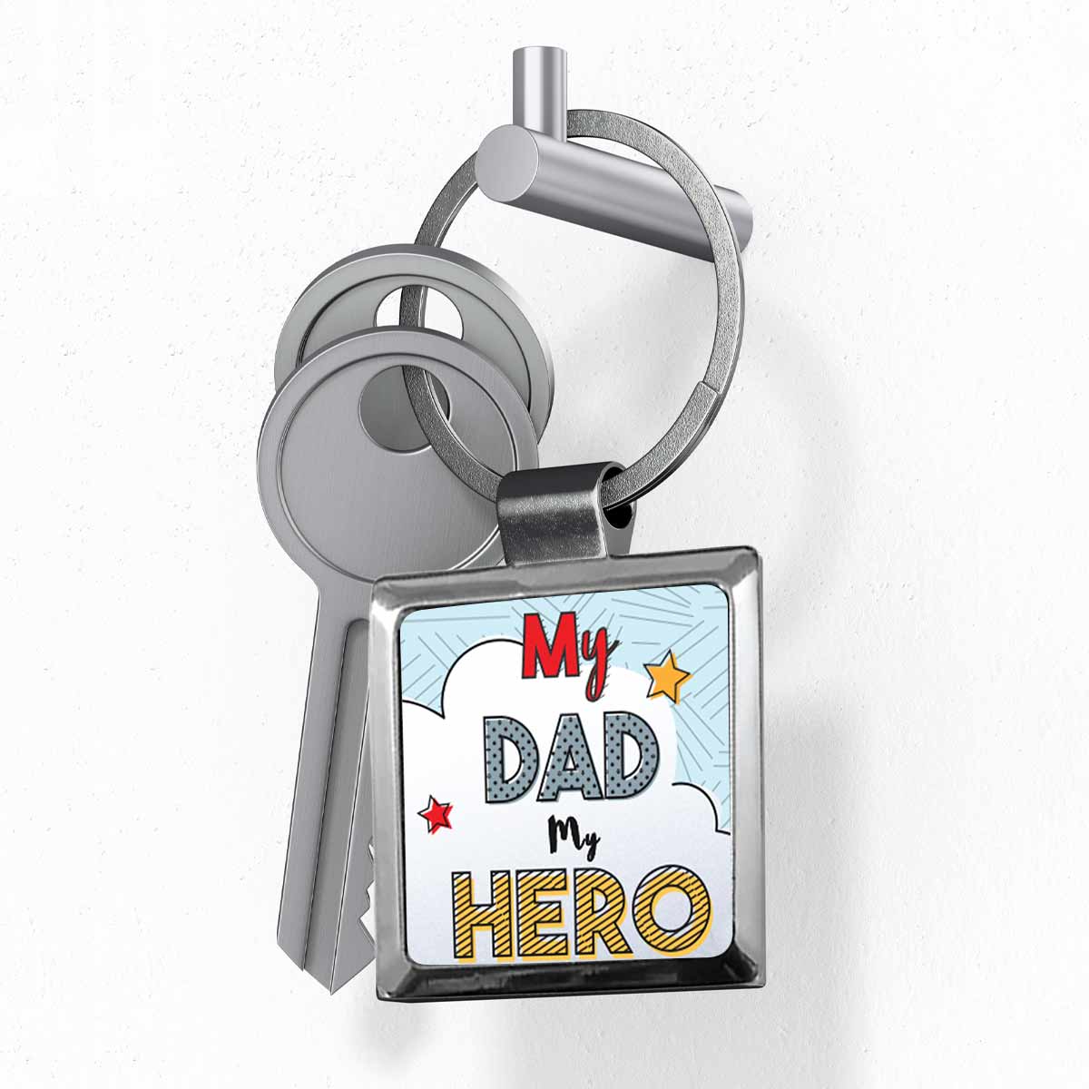 My Father My Hero Metal Keychain