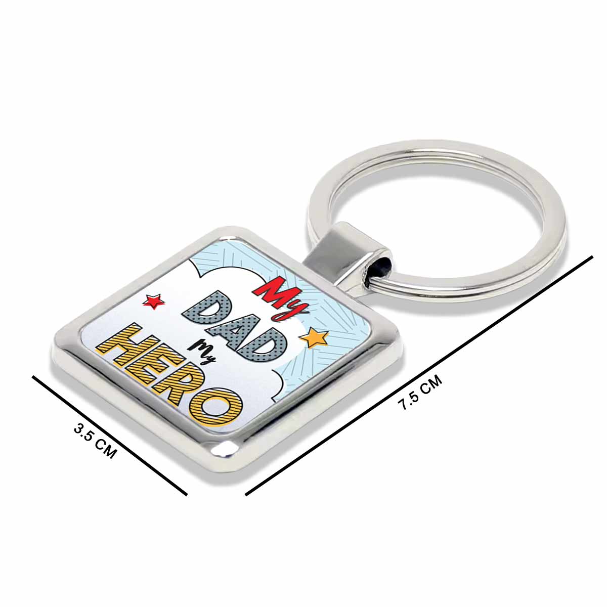 My Father My Hero Metal Keychain