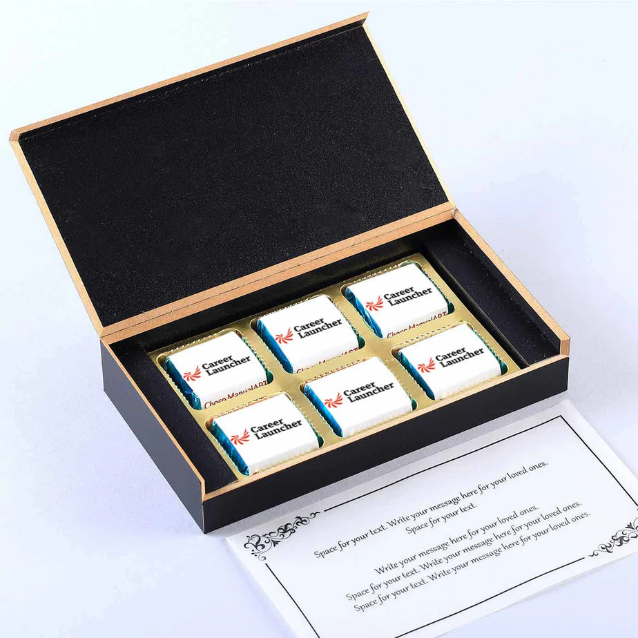 Floral print women's day gift of printed chocolates