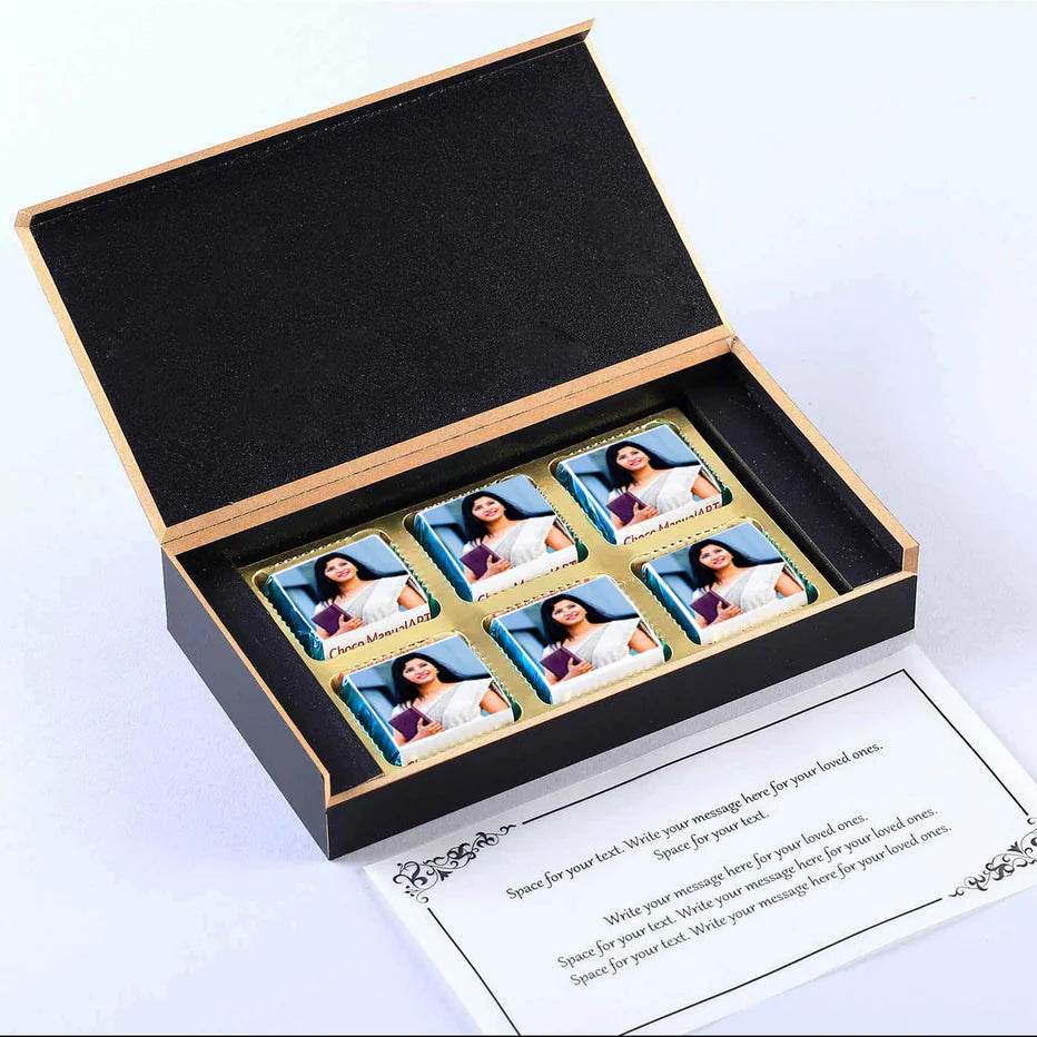 Exoctic women's day gift photo printed chocolates