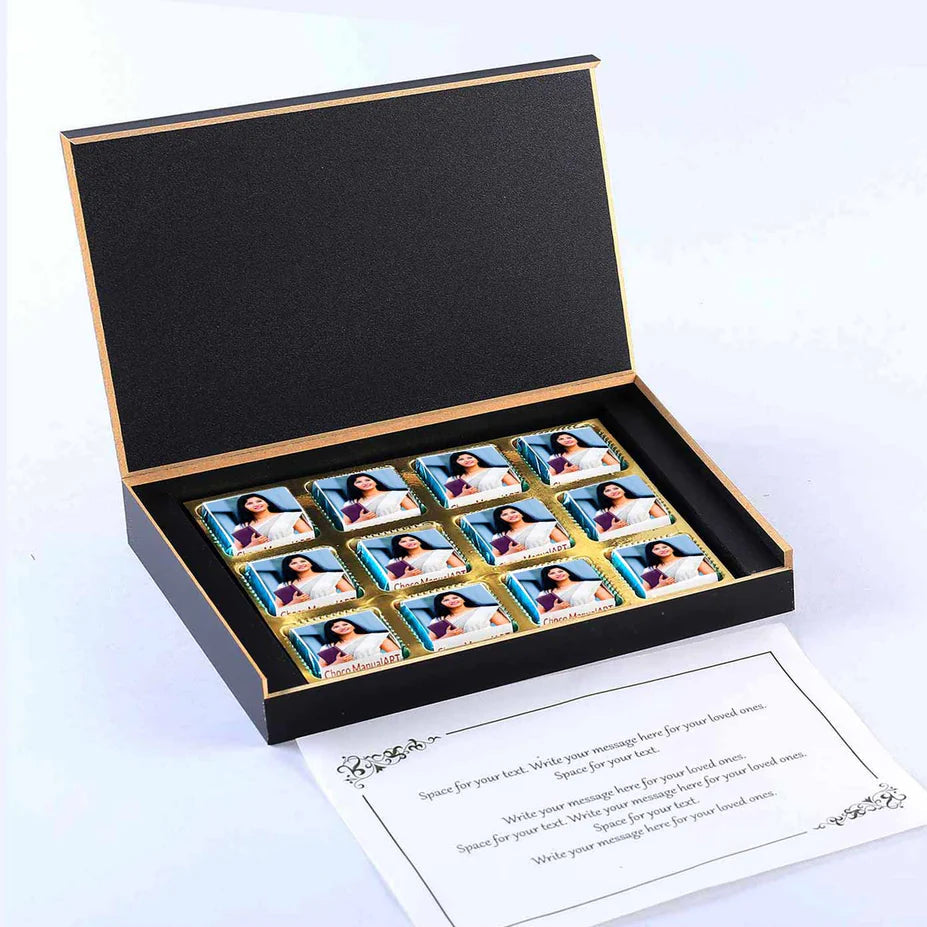 Exoctic women's day gift photo printed chocolates