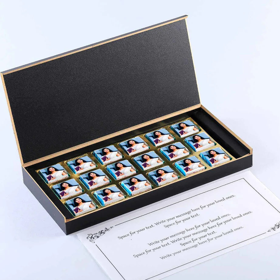 Exoctic women's day gift photo printed chocolates