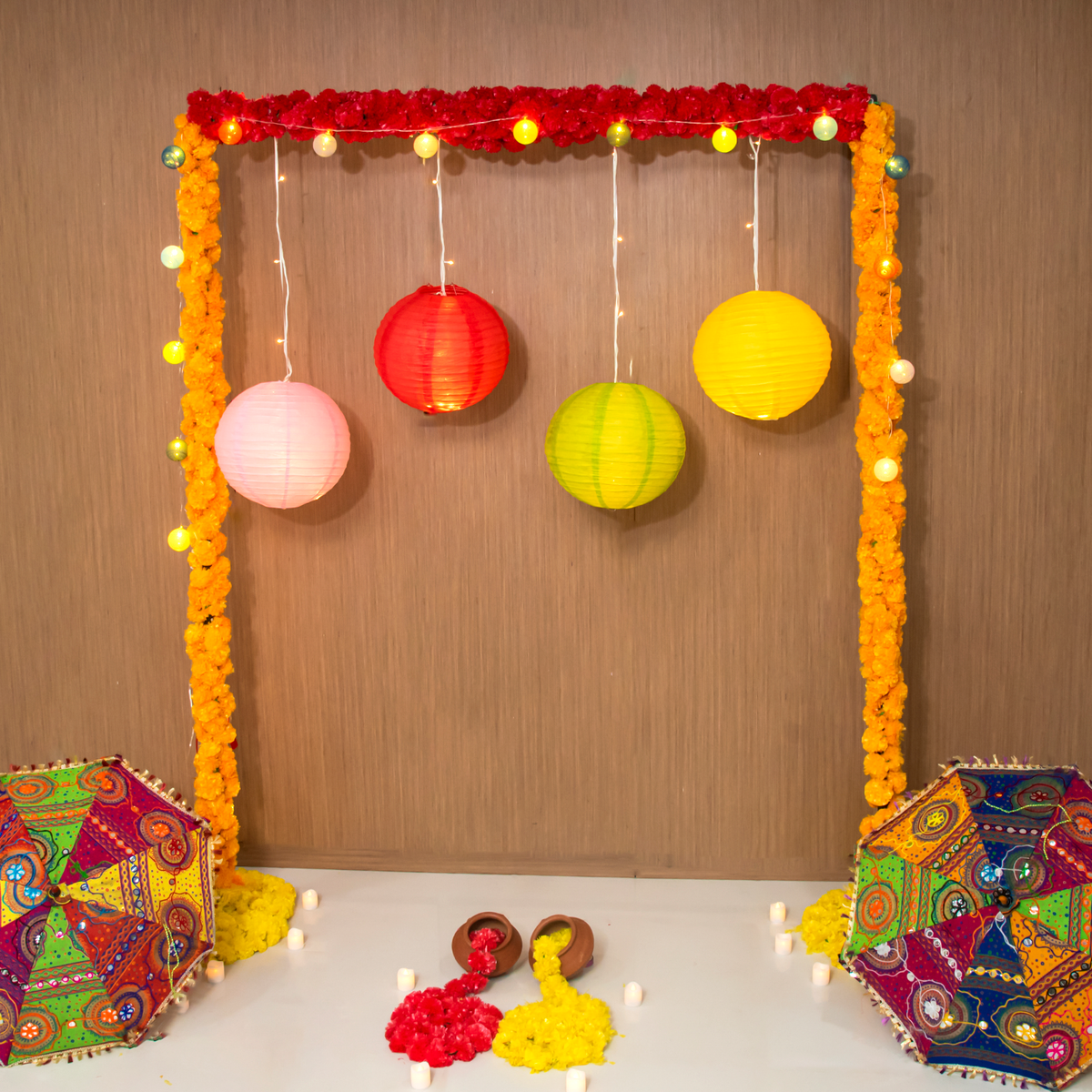 Diwali Celebrations Backdrop Stand Setup