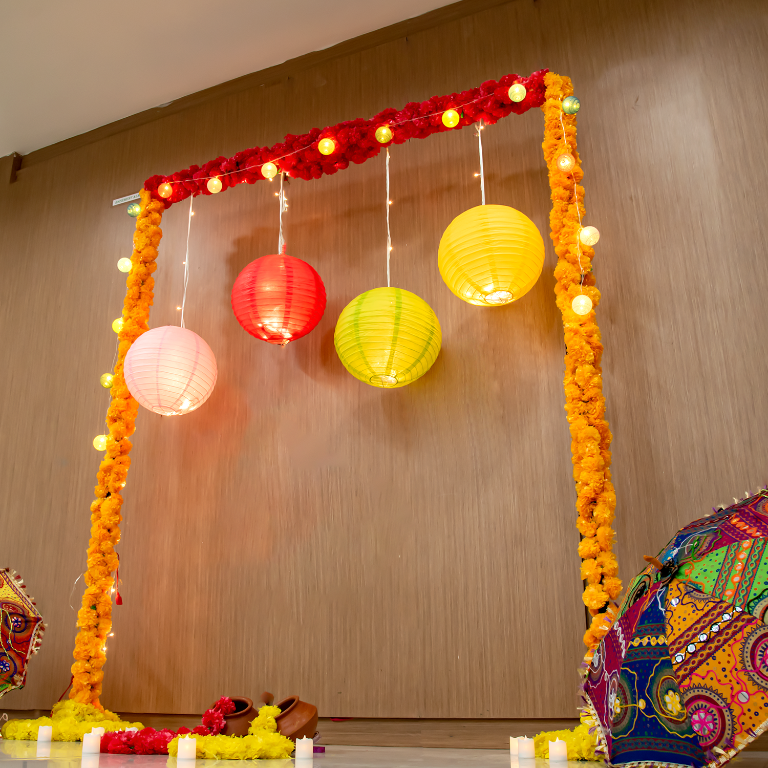 Diwali Celebrations Backdrop Stand Setup