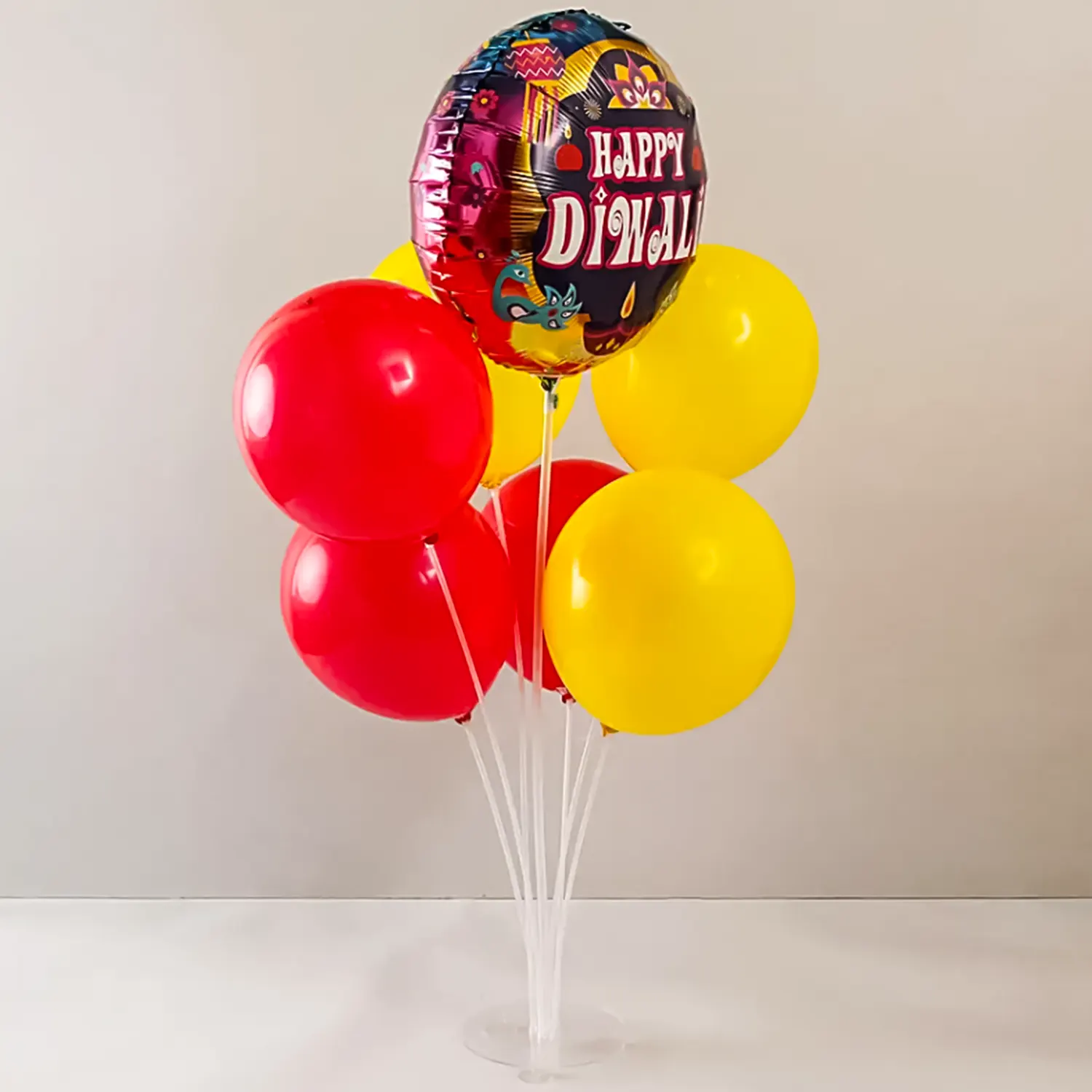 Glowing Happy Diwali Balloon Bouquet-5