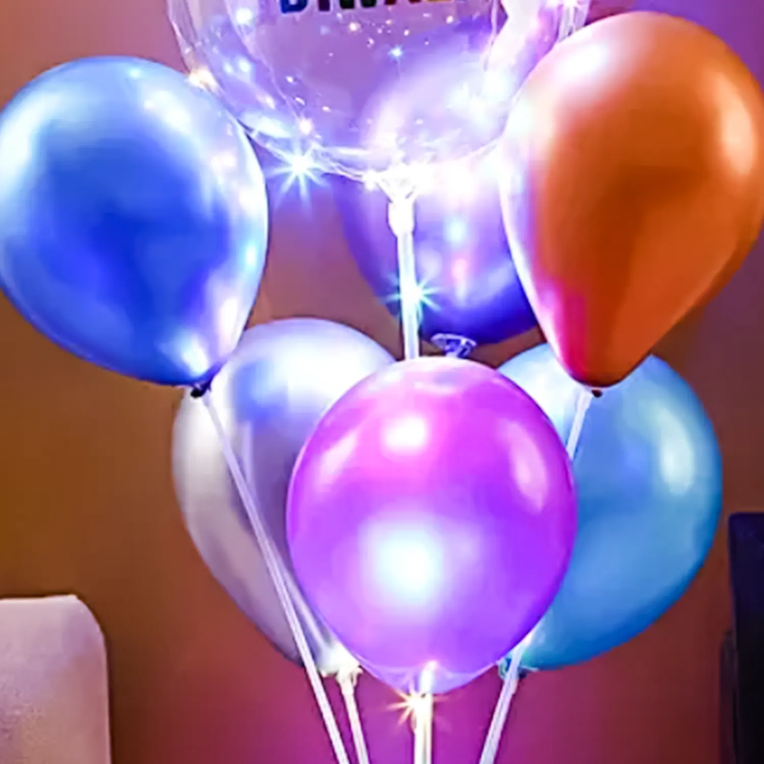 Glittery Happy Diwali Balloon Bouquet