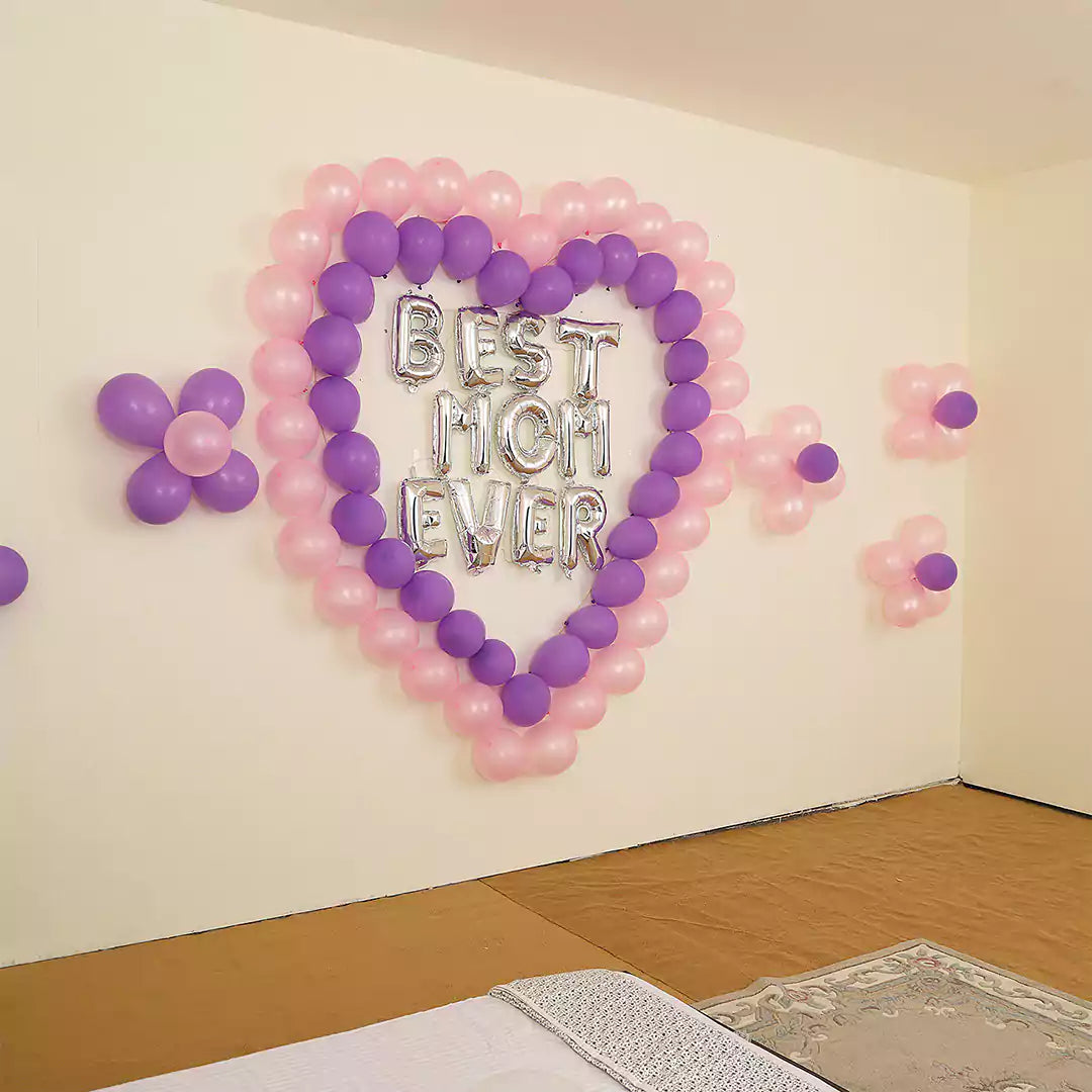 Beautiful Best Mom Ever Balloon Decor