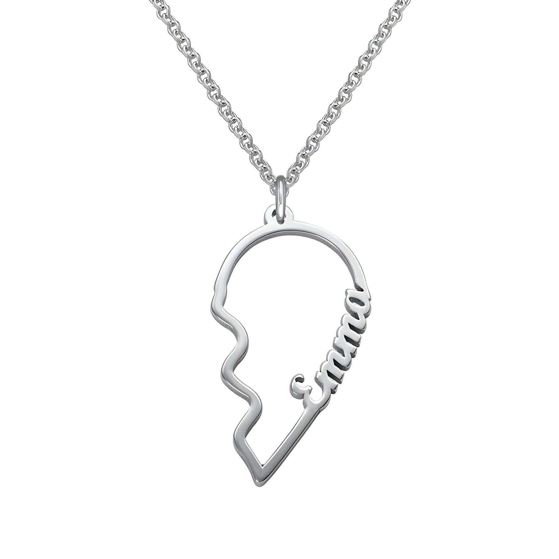 Personalised Broken Hearts Couple Name Pendant (Pair of 2)