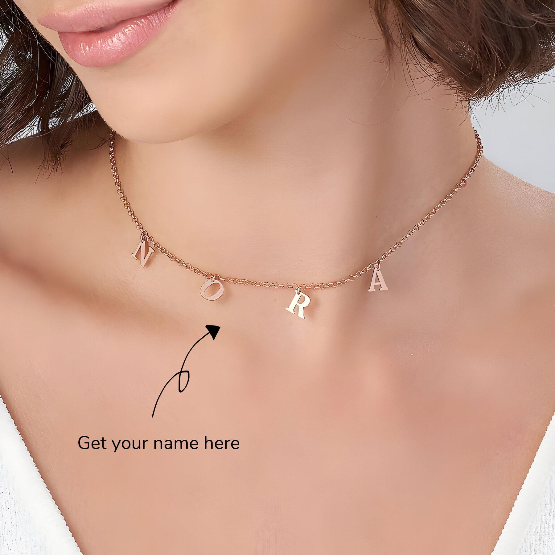 Personalised Choker Name Pendant