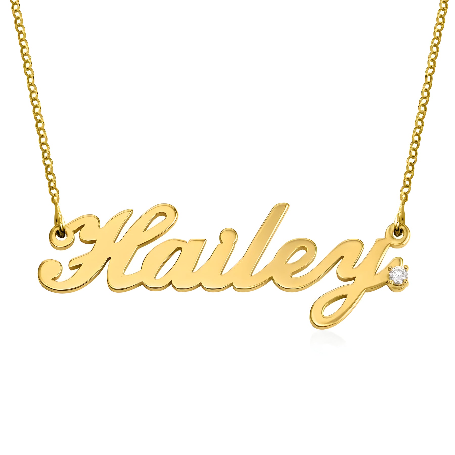 Personalised Diamond Studded Classic Cocktail Name Pendant