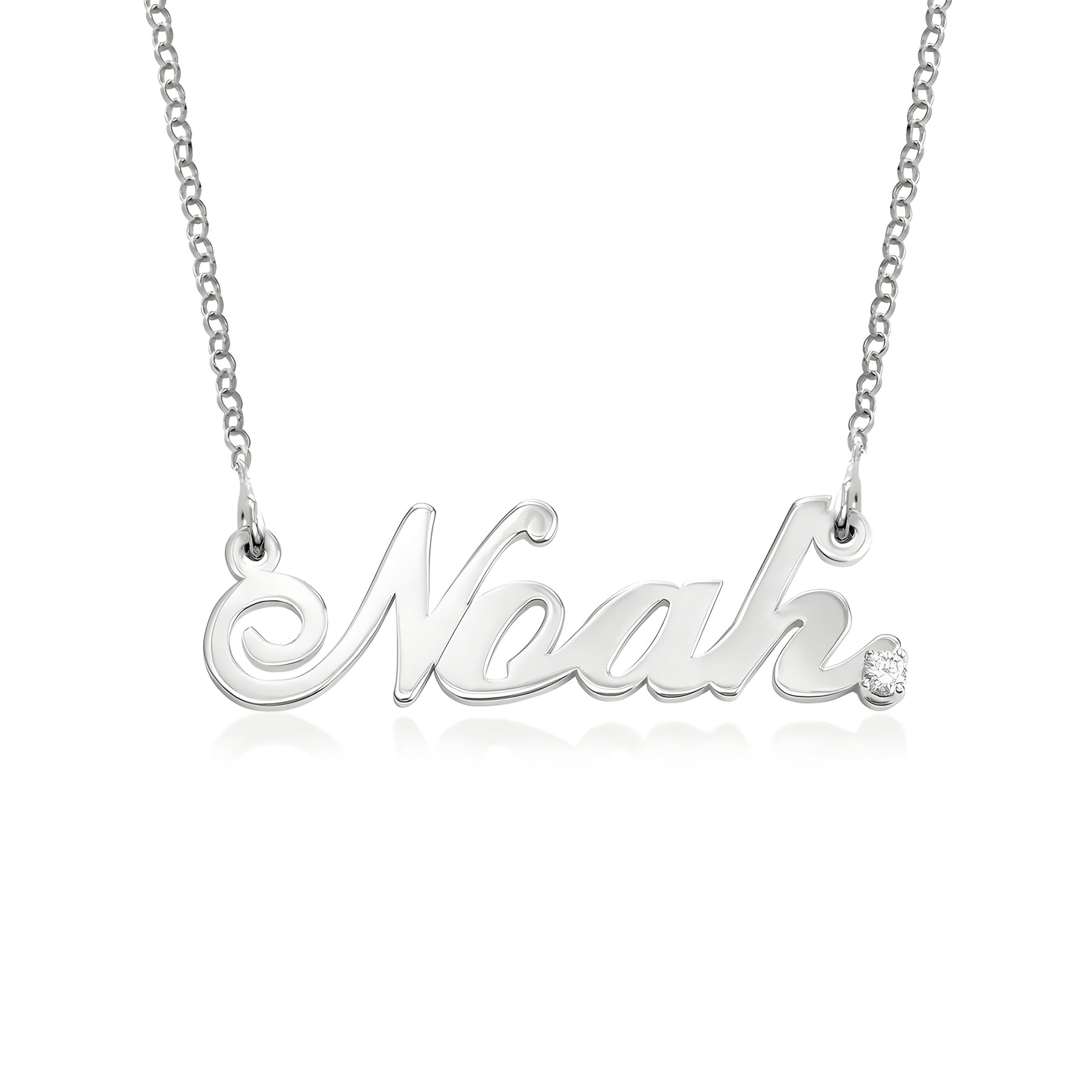 Personalised Diamond Studded Classic Cocktail Name Pendant