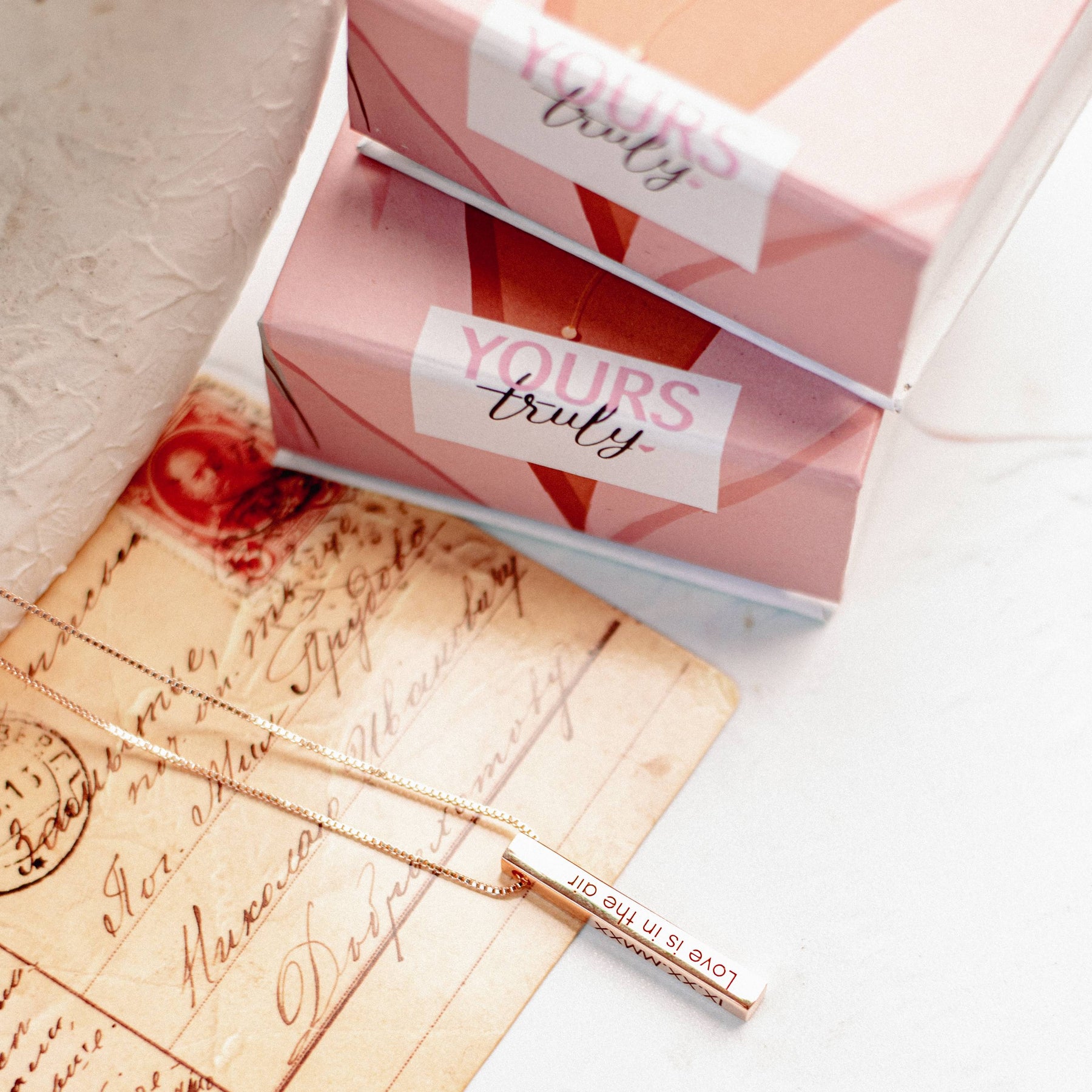 Personalised Engraved Cuboid Memory Bar Pendant