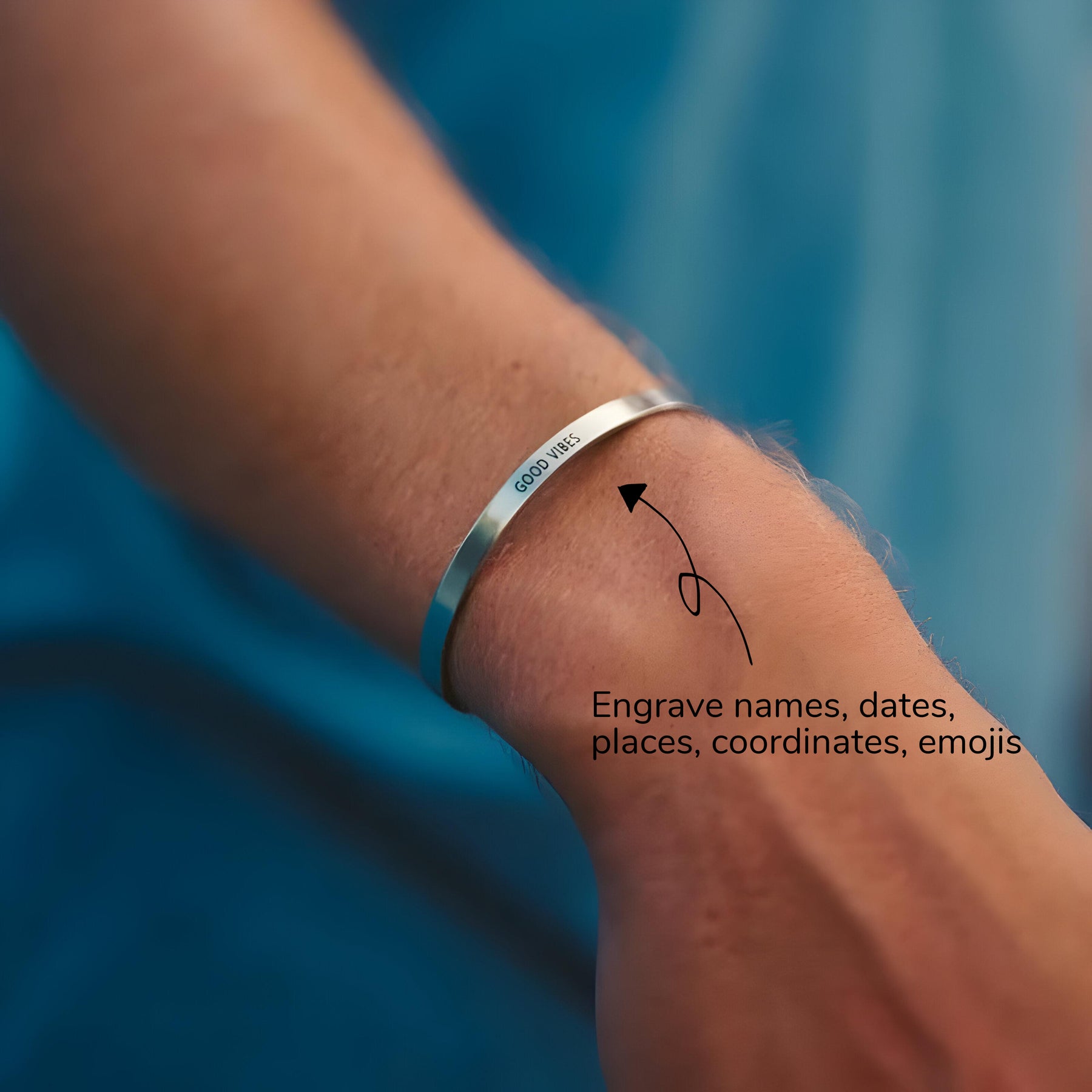 Personalised Engraved Cuff Bracelet