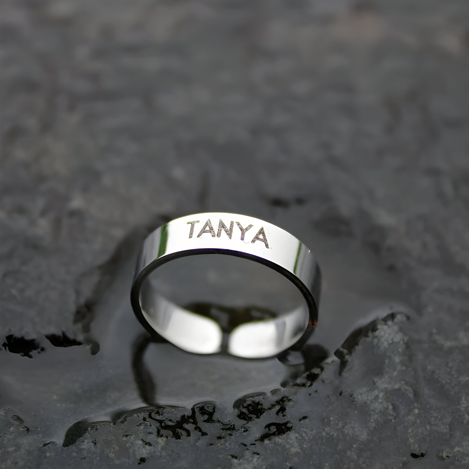 Personalised Engraved Cut Ring