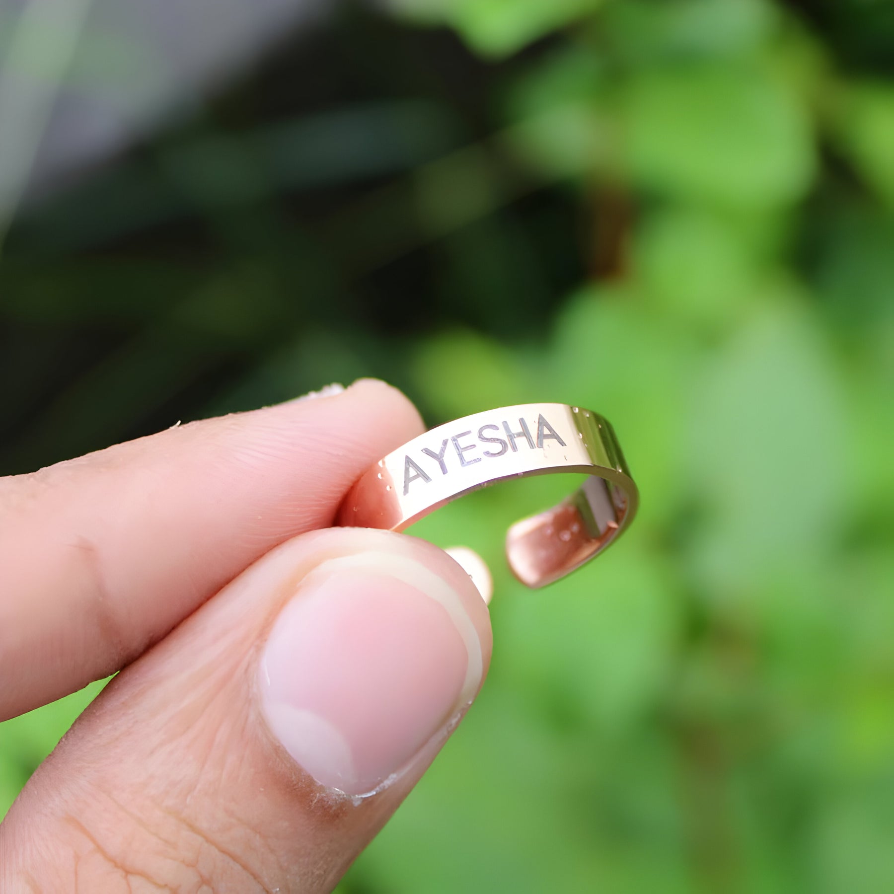 Personalised Engraved Cut Ring