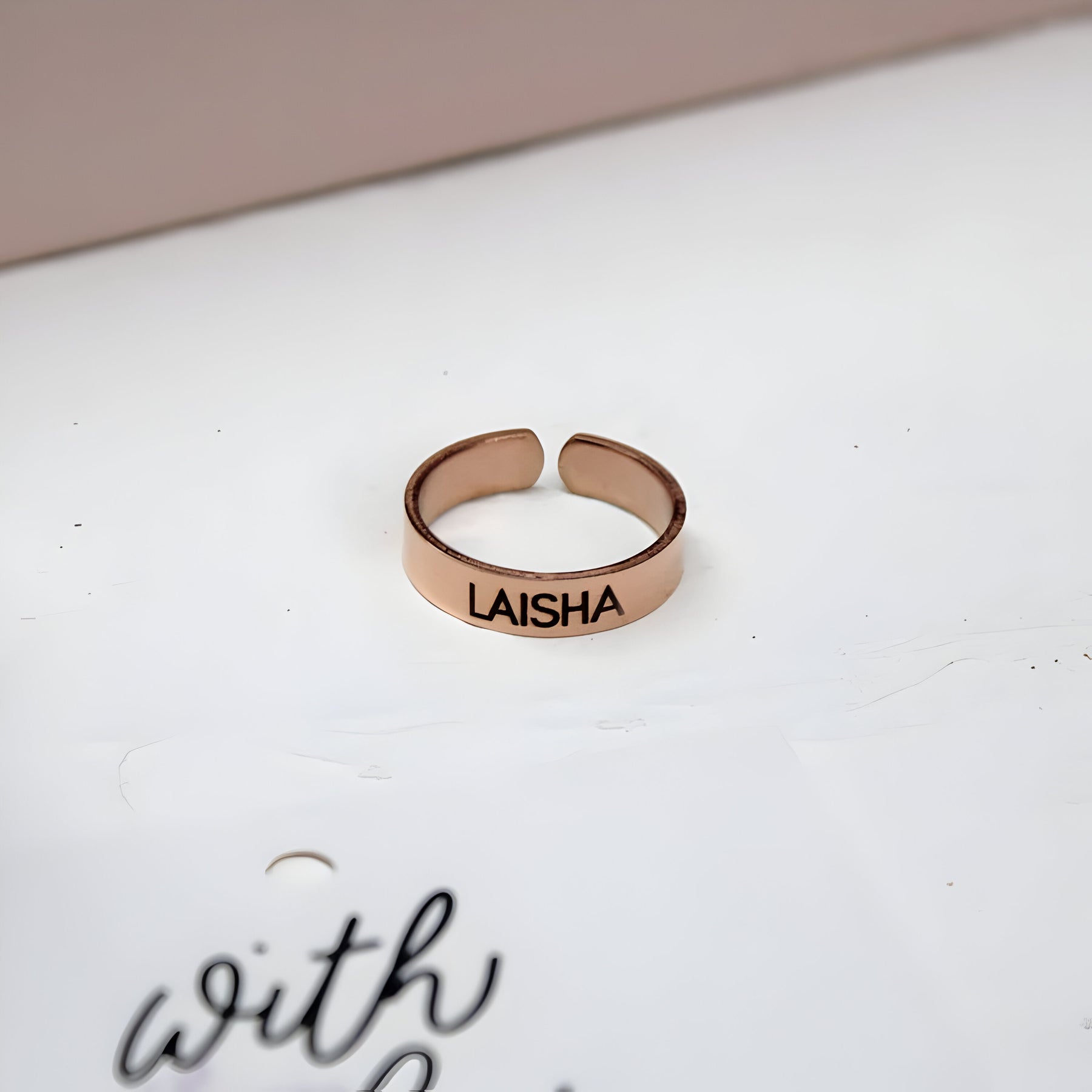 Personalised Engraved Cut Ring