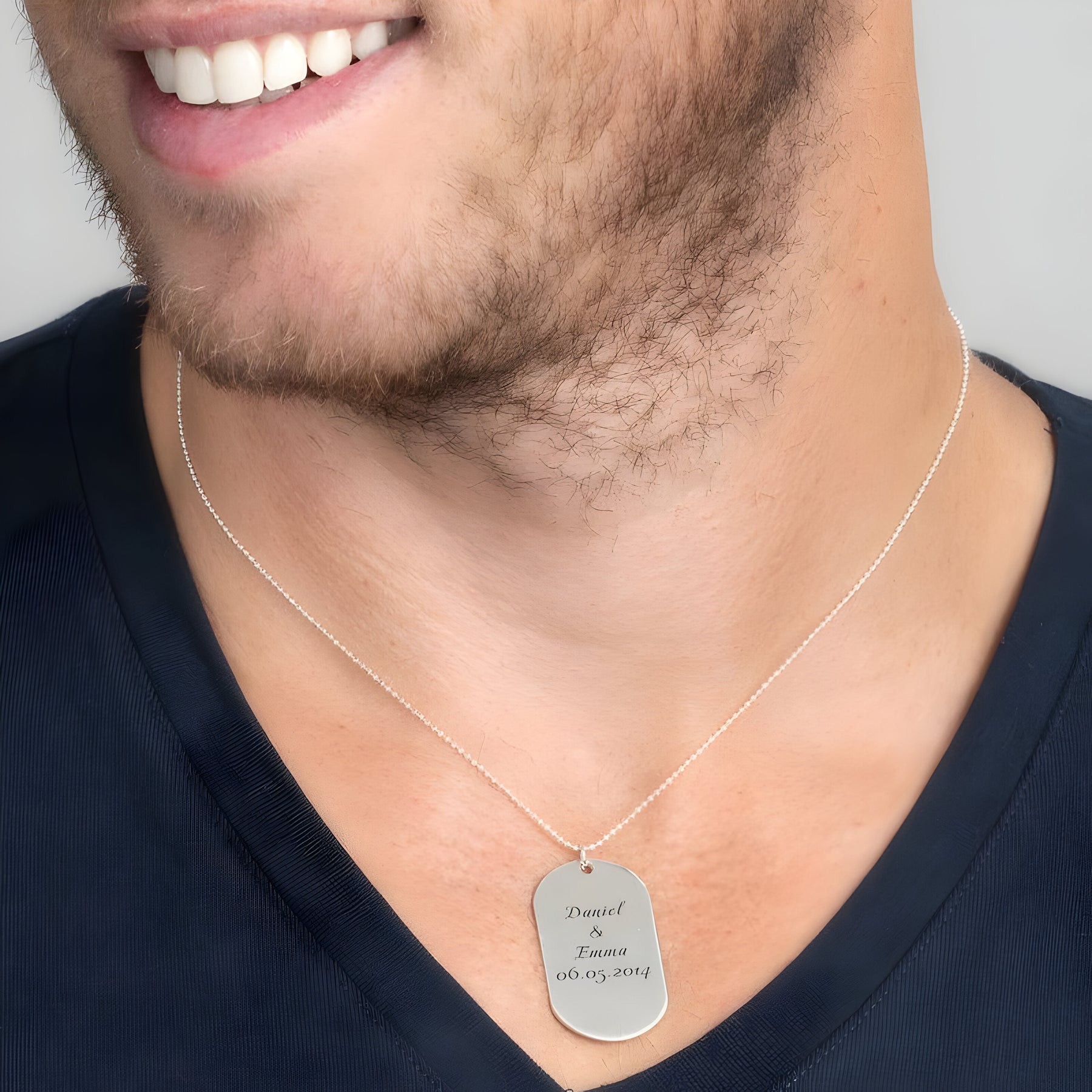 Personalised Engraved Dog Tag Pendant