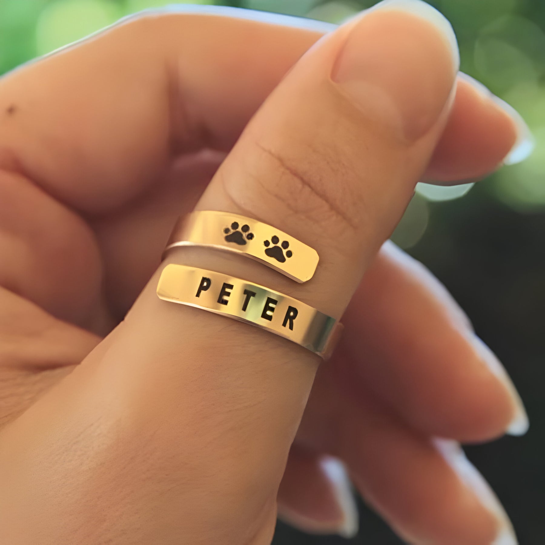 Personaised Engraved Pet Lovers Ring