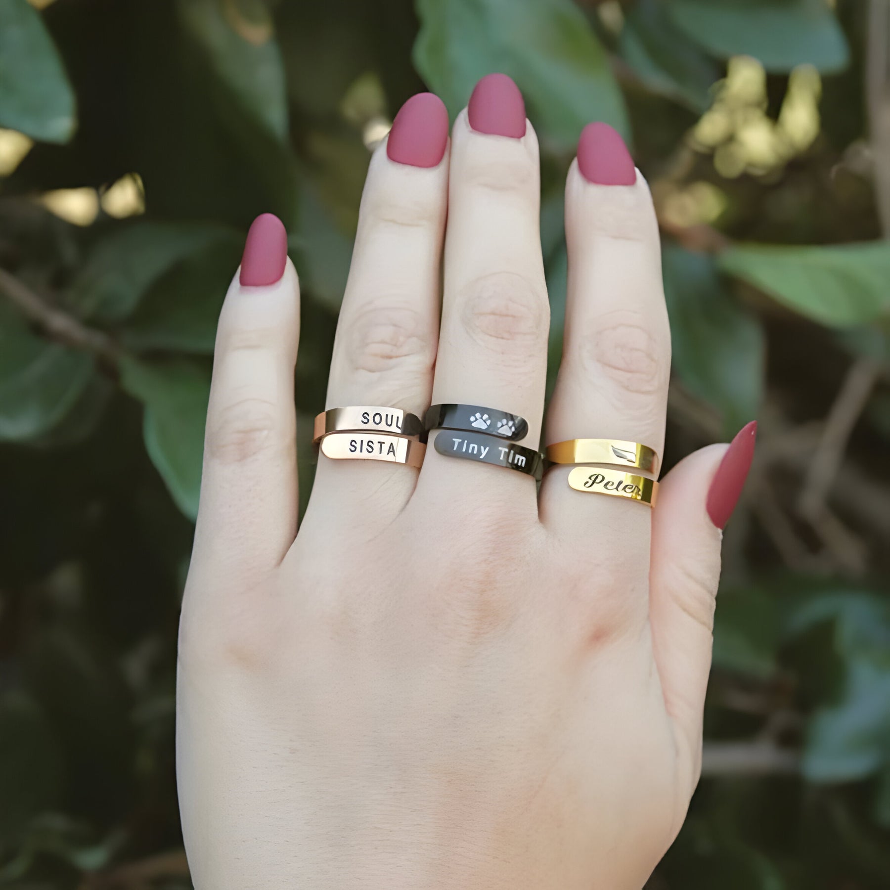 Personaised Engraved Pet Lovers Ring